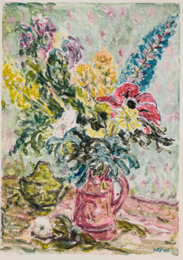 Endel Kõks “Lilled” 1943. 49,3 x 34,9