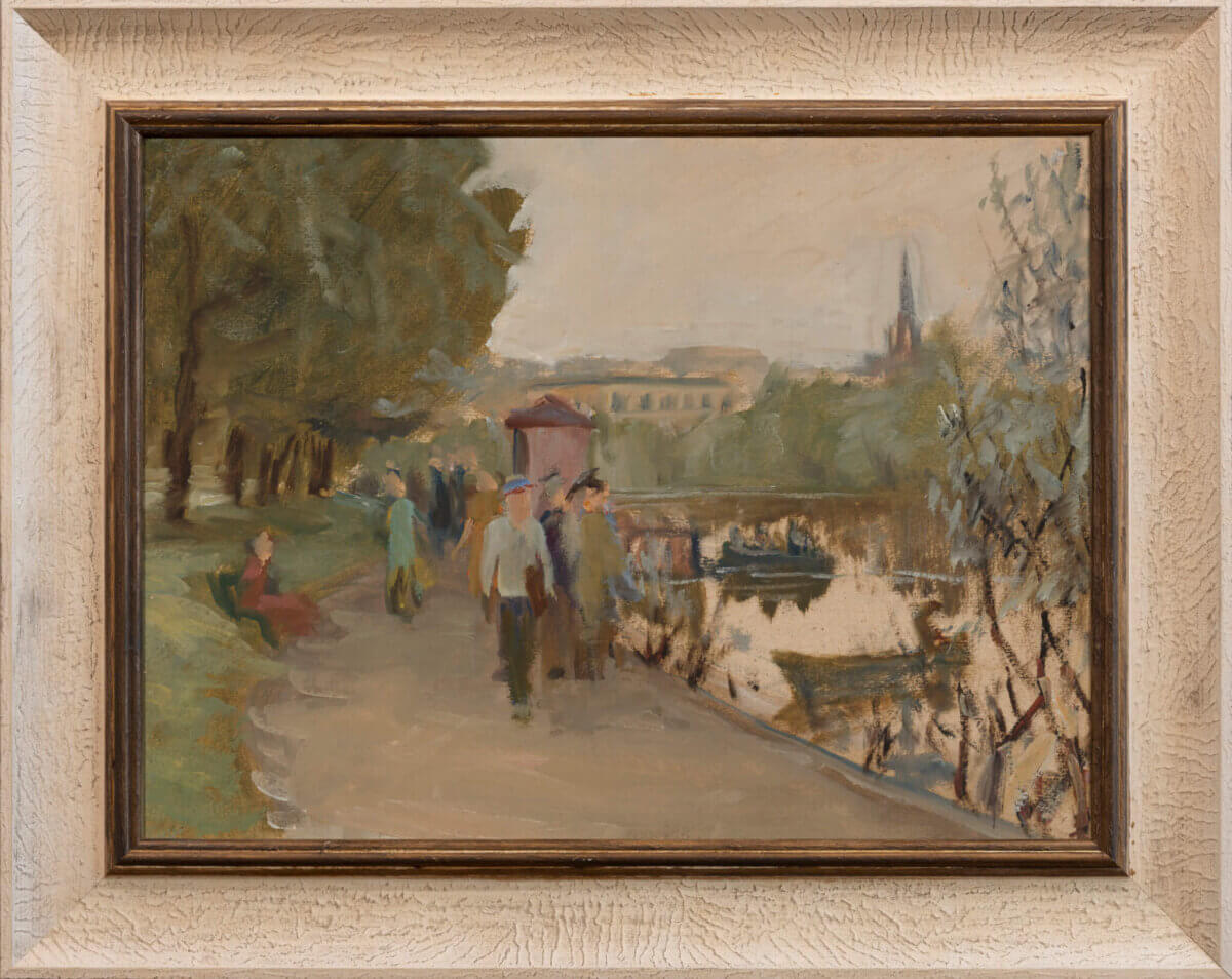 Jaan Tuuling “Tartu vaade”, 1958. 36,5 x 48,5 cm.