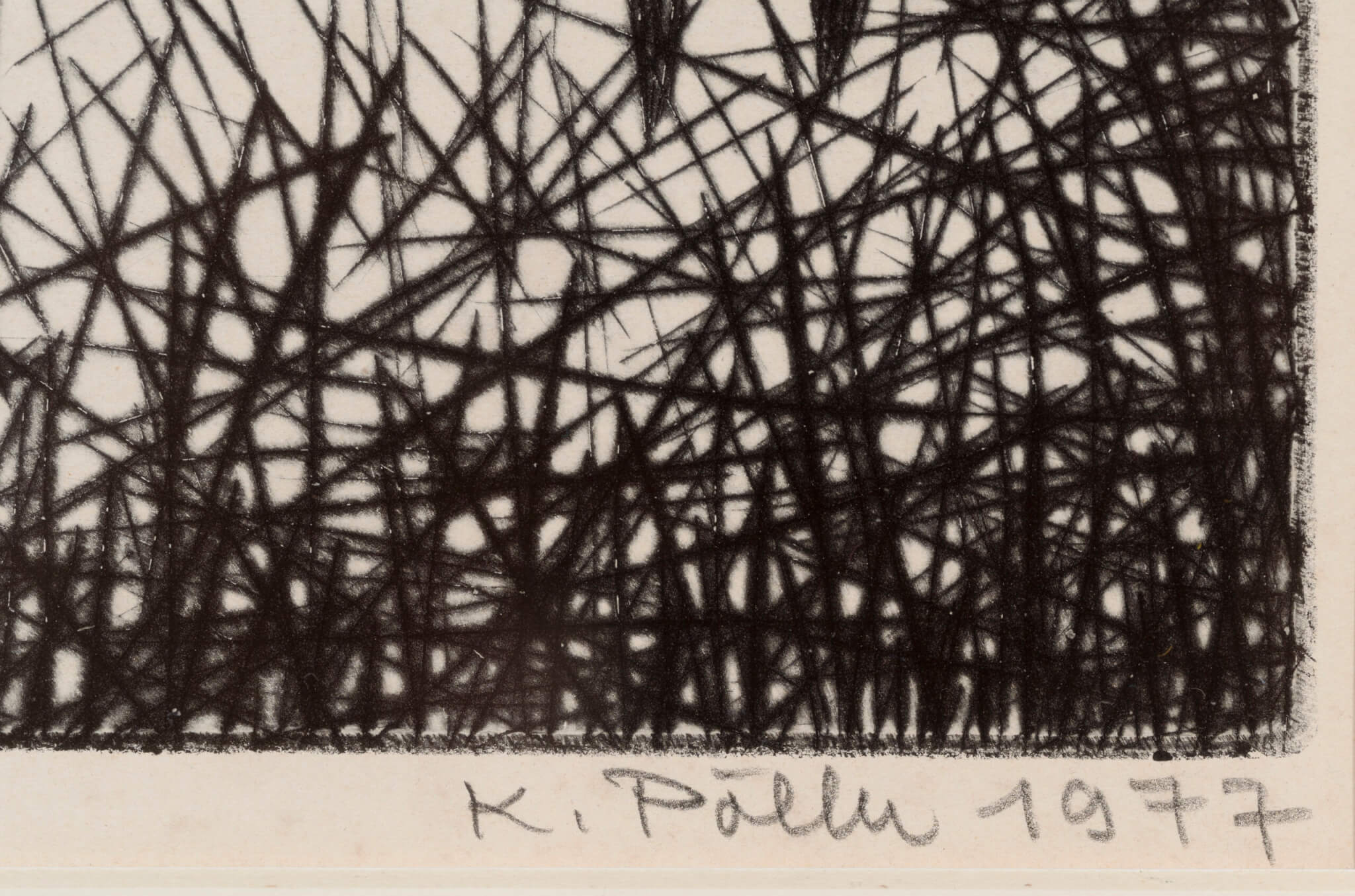 Kaljo Põllu “Põliselanikud”, 1977. 46,9 x 39,6 cm.