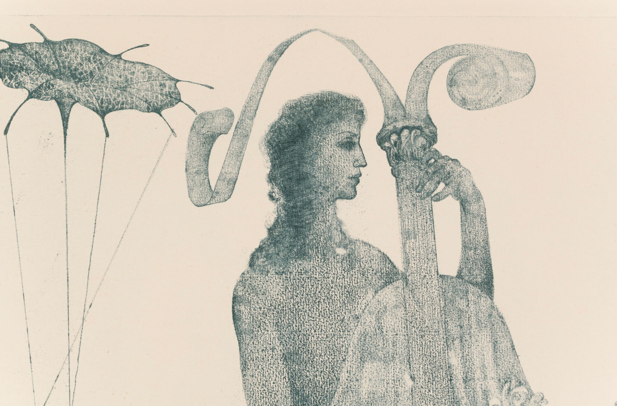 Concordia Klar “Kummaline muusika”, 1974. 54,6 x 70 cm.