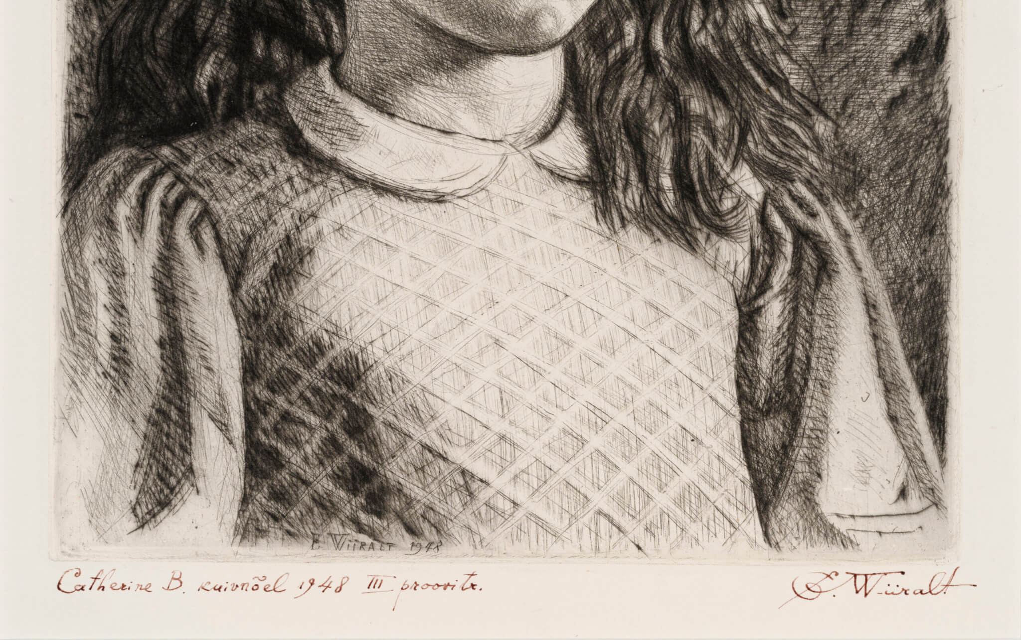 Eduard Wiiralt “Catherine Boullaire’i portree”, 1948