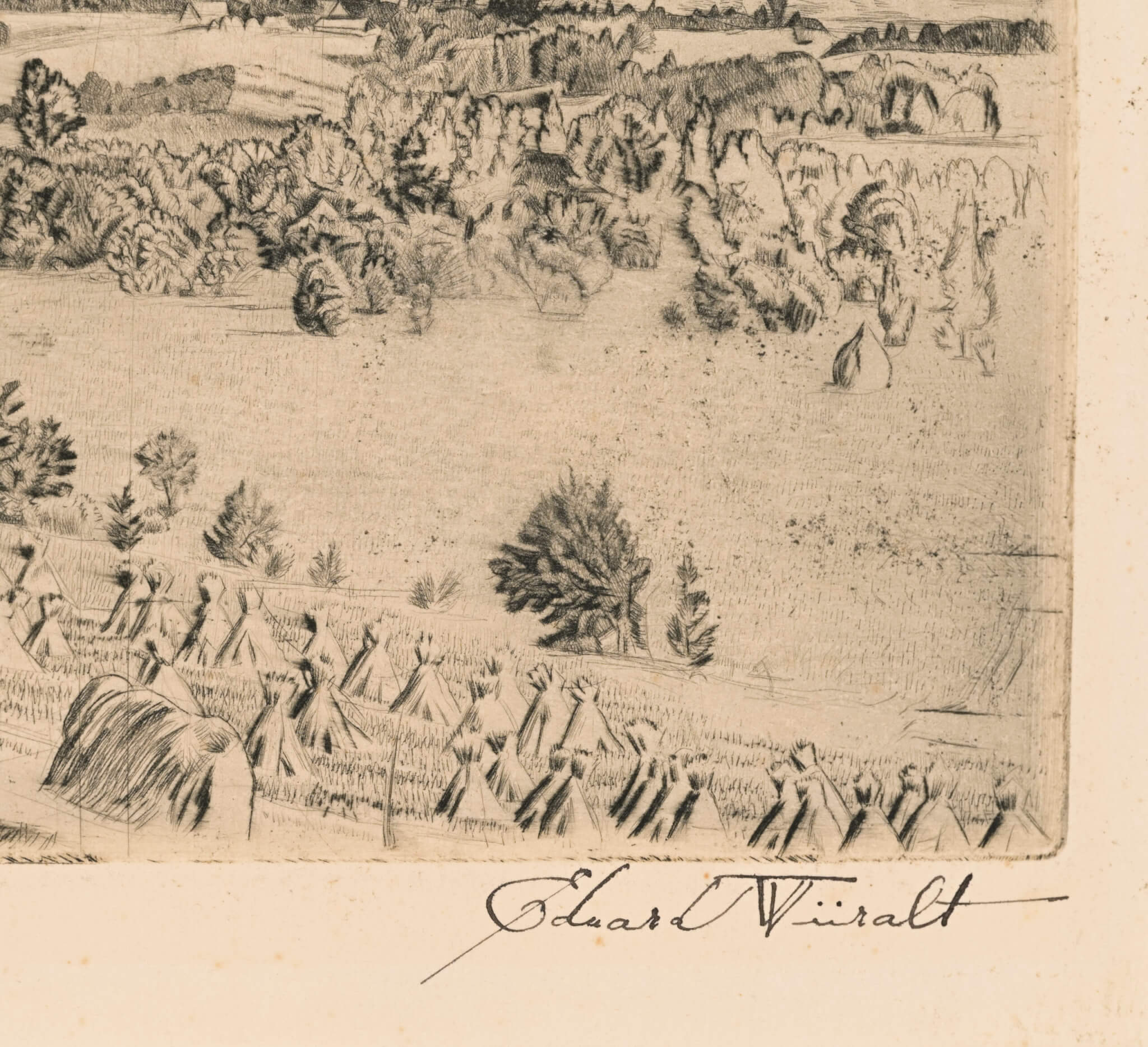 Eduard Wiiralt “Viljandi maastik”, 1943