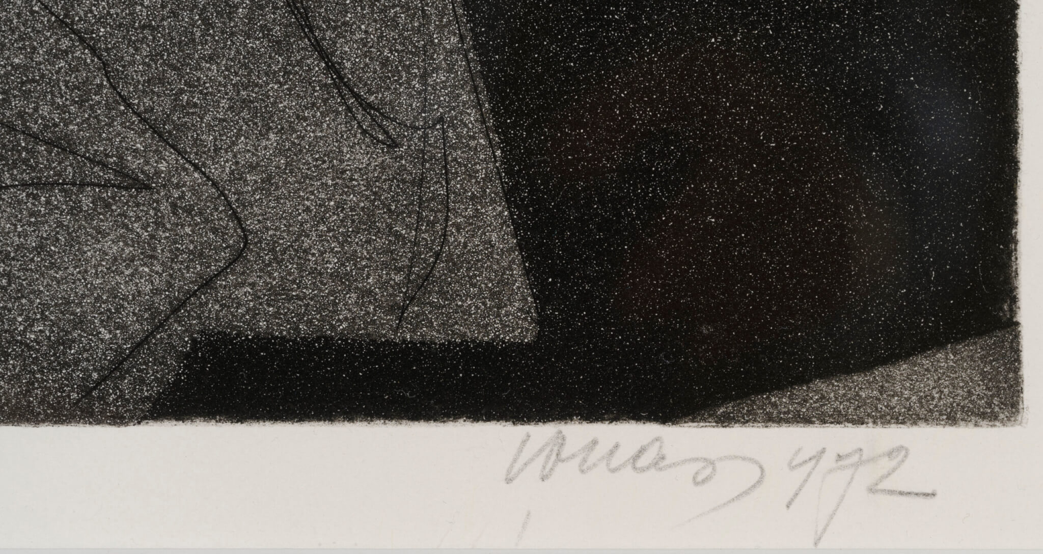 Evald Okas “Naine tuvidega”, 1972. 32,5 x 64,2