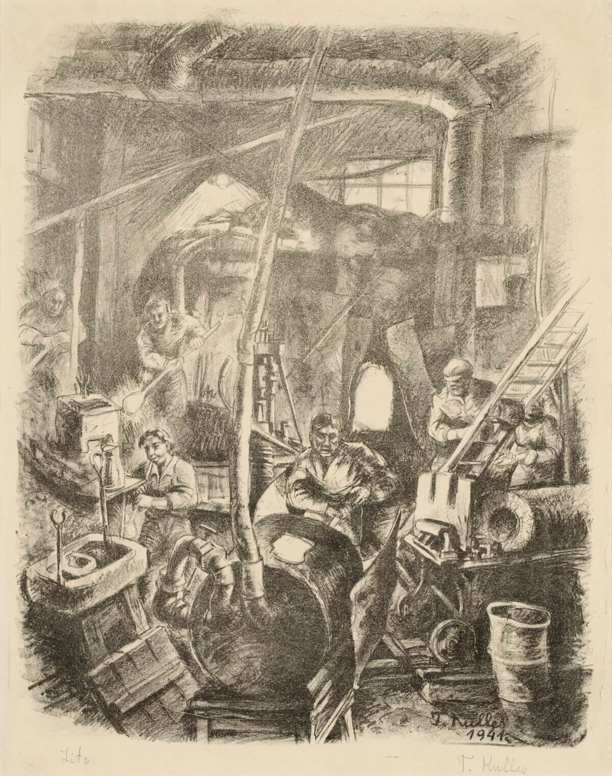 Toivo Kulles „Klaasitöökojas“, 1941.