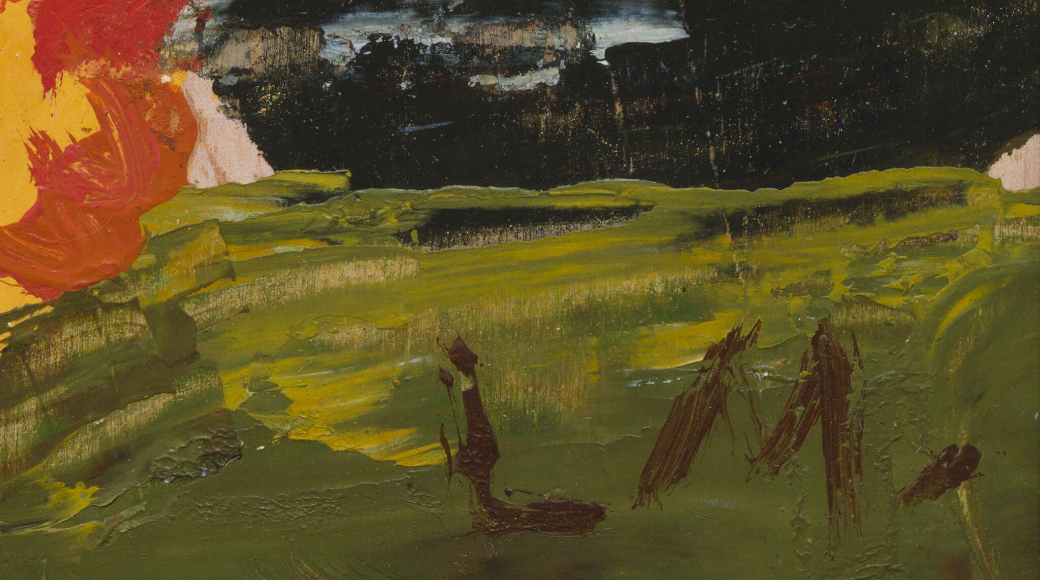 Linda Kits-Mägi “Natüürmort lilledega vaasis”, 1943. 17 x 27 cm.