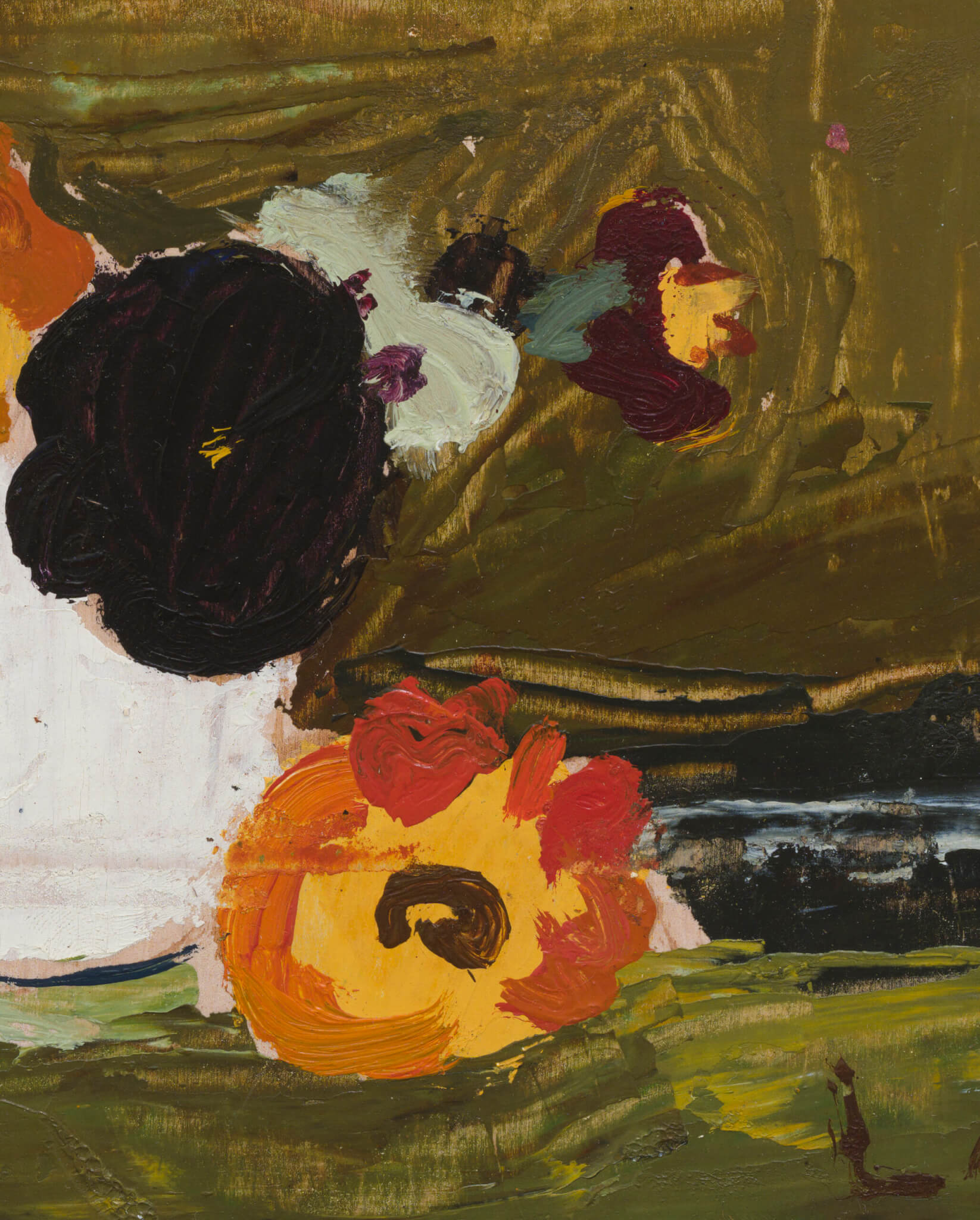 Linda Kits-Mägi “Natüürmort lilledega vaasis”, 1943. 17 x 27 cm.