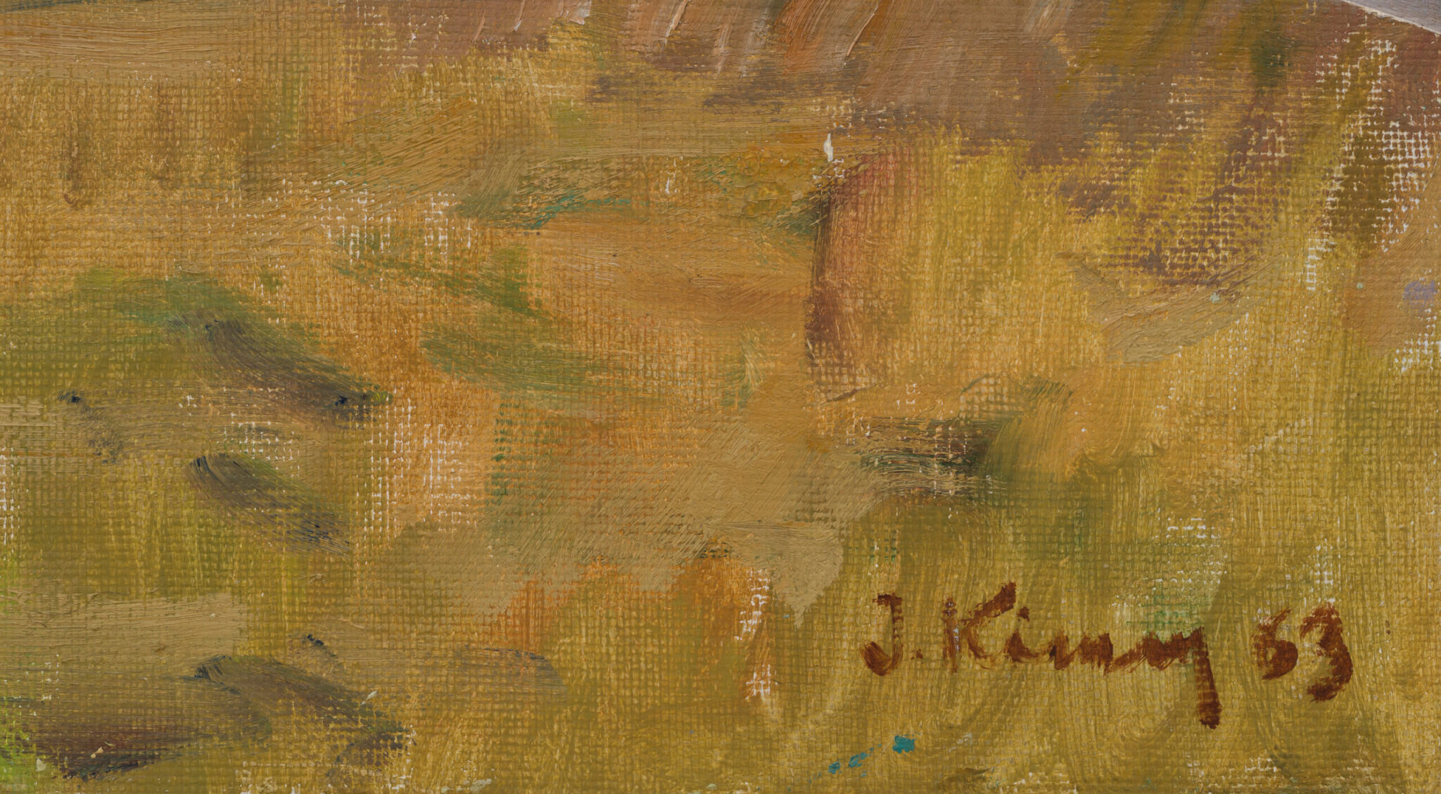 Ilmar Kimm “Maastik järvega”, 1963. 54,2 x 73 cm.