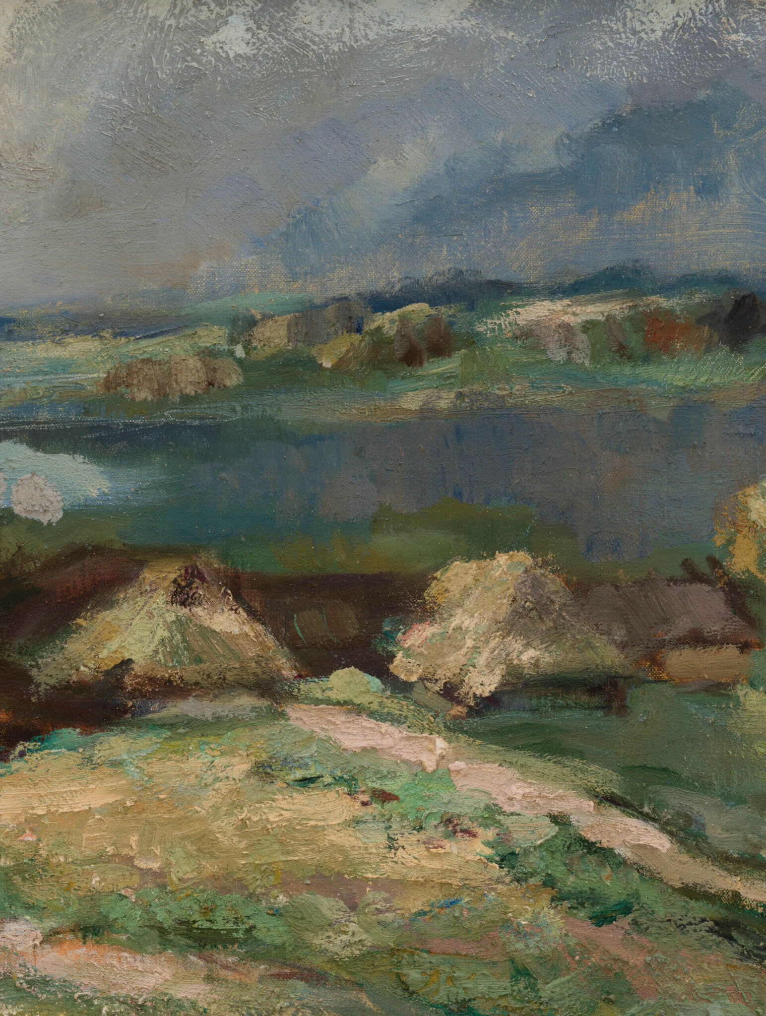 Aarne Miikmaa “Võrumaa maastik”, 1941. 55,2 x 45,9 cm.
