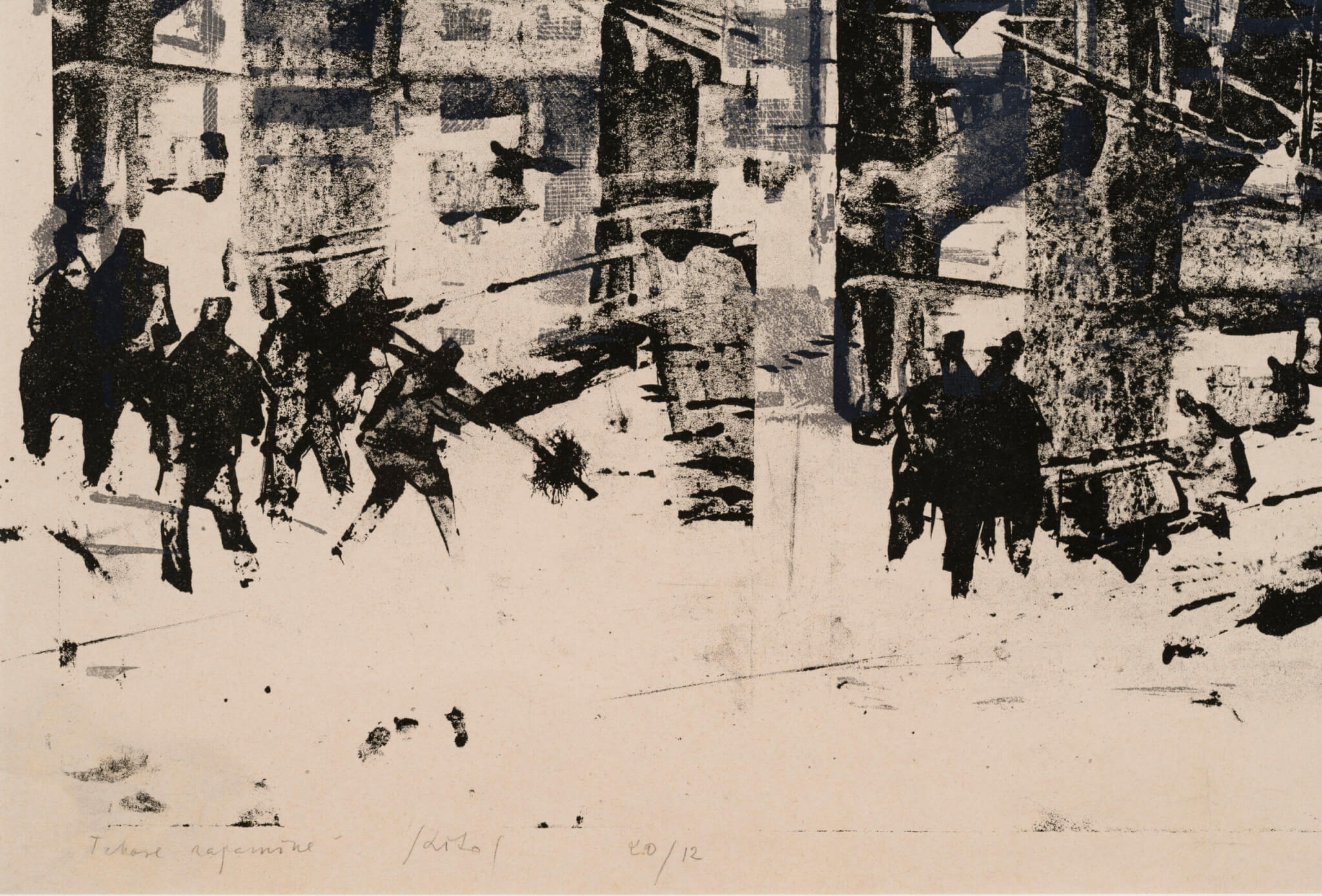 Alleks Kütt “Tehase rajamine”, 1964. 65 x 81 cm.