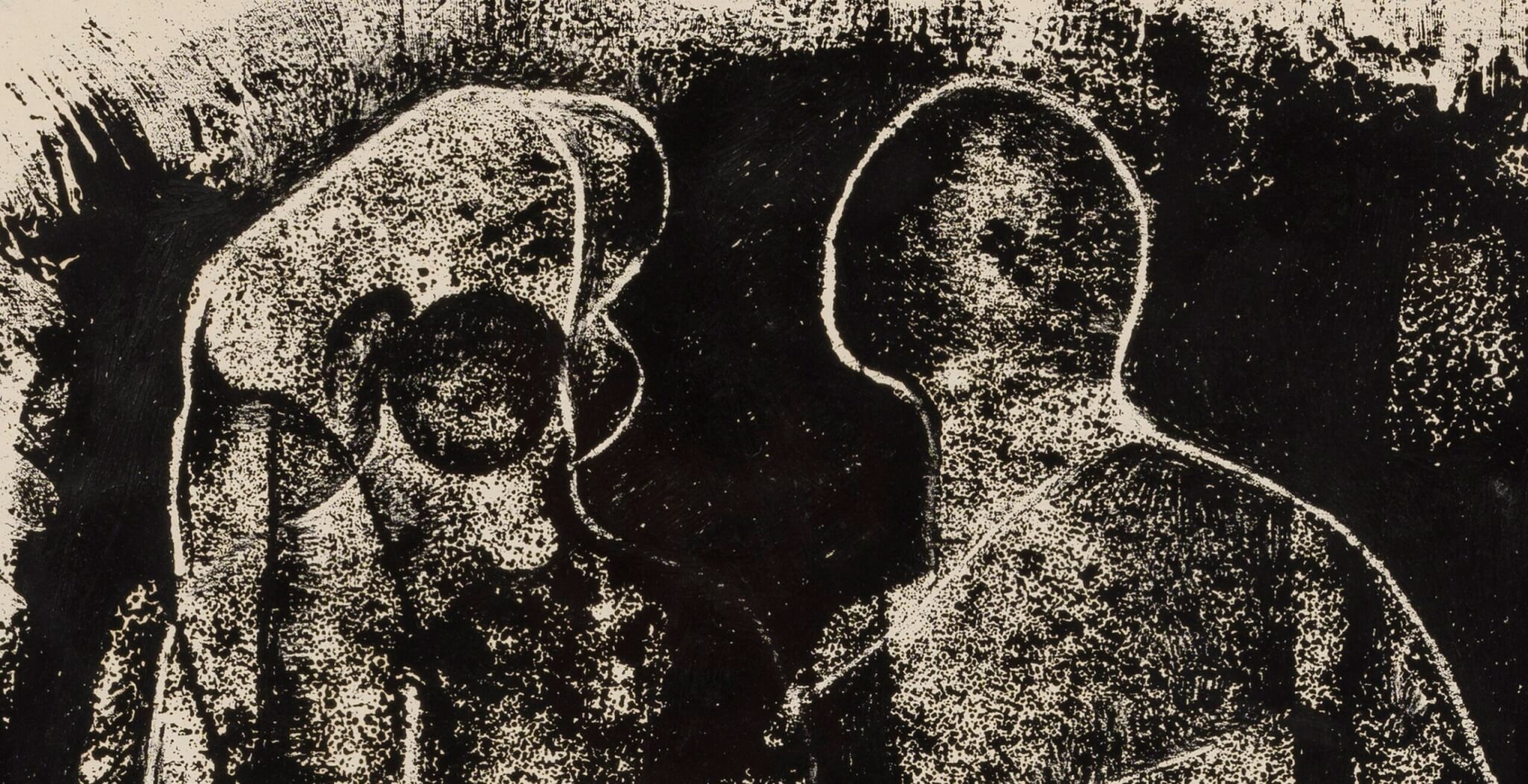 Jüri Palm “Naine ja mees”, 1960-ndad. 46,5 x 38 cm.