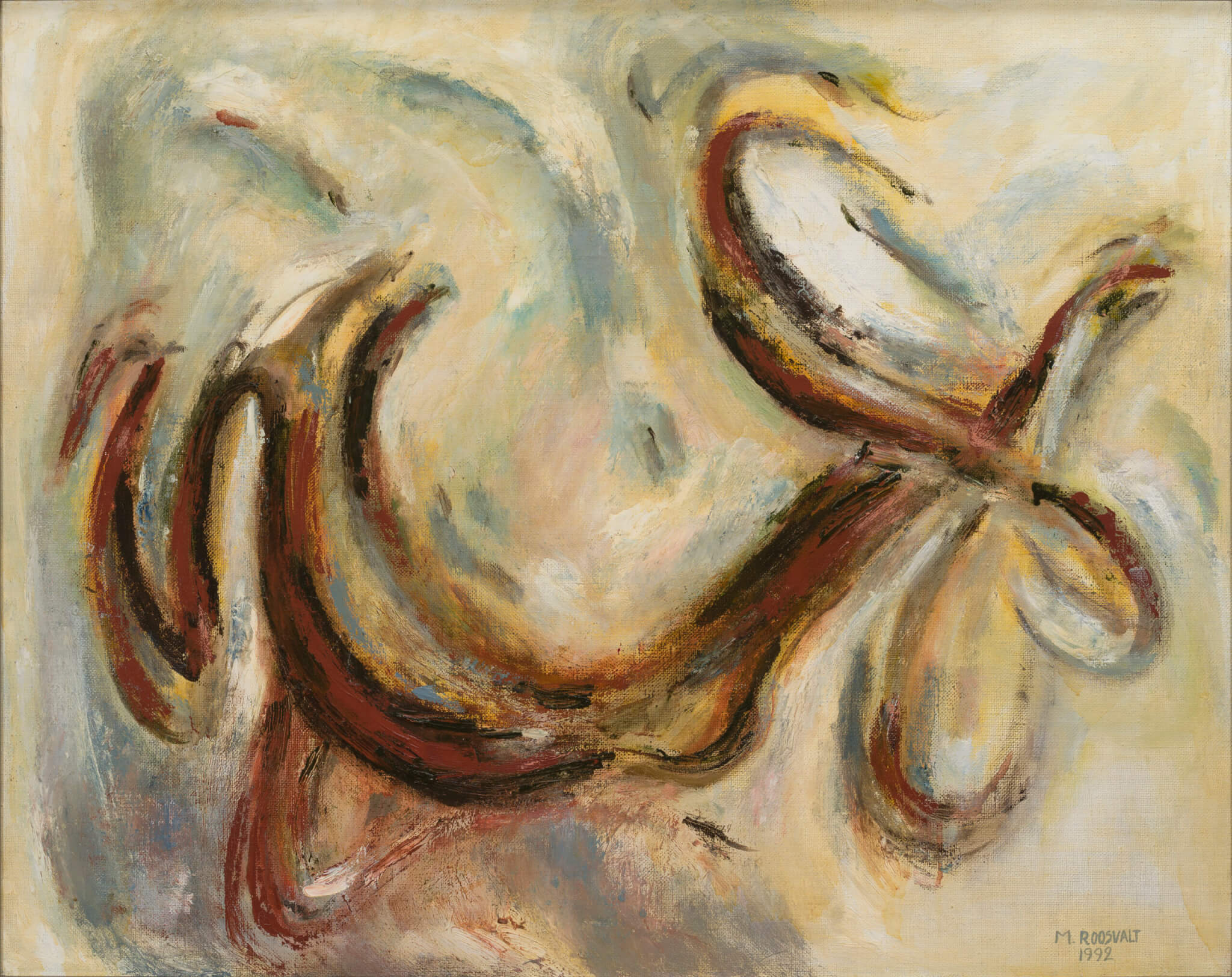 Mari Roosvalt “Sõlm”, 1992. 77 x 97 cm.
