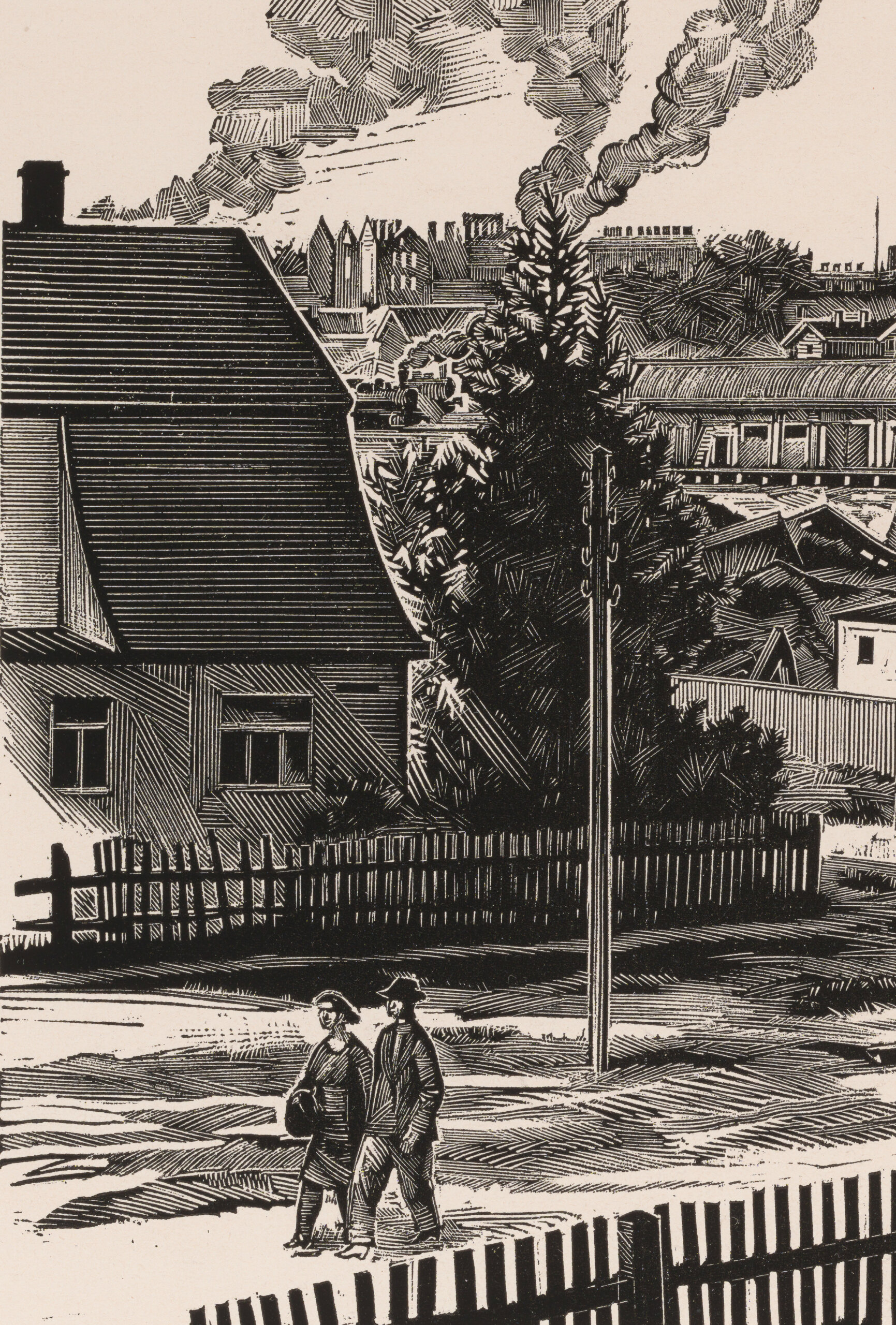Richard Kaljo “Tartu viljasilo”, 1945. Plm 18,1 x 26,1 cm.