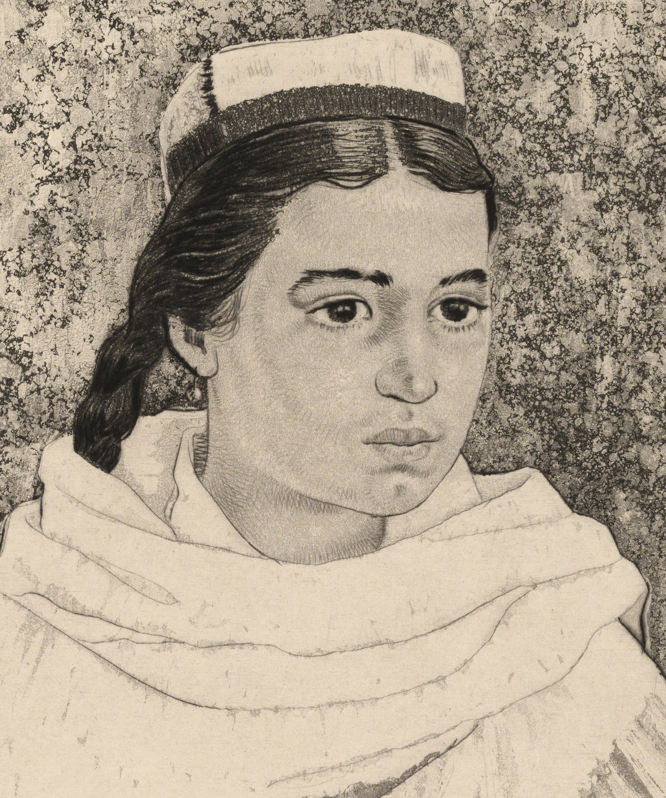 Eduard Einmanni portree Uzbeki tütarlapsest