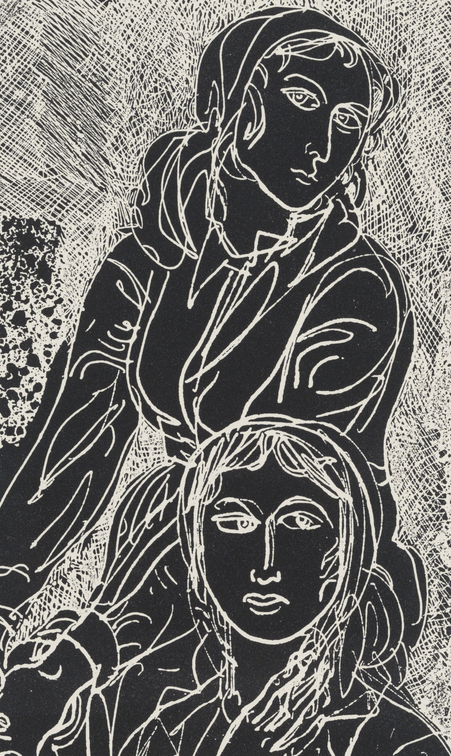 Evald Okas “Kaluri tütred” 1971. Plm 29,5 x 18,8 cm.