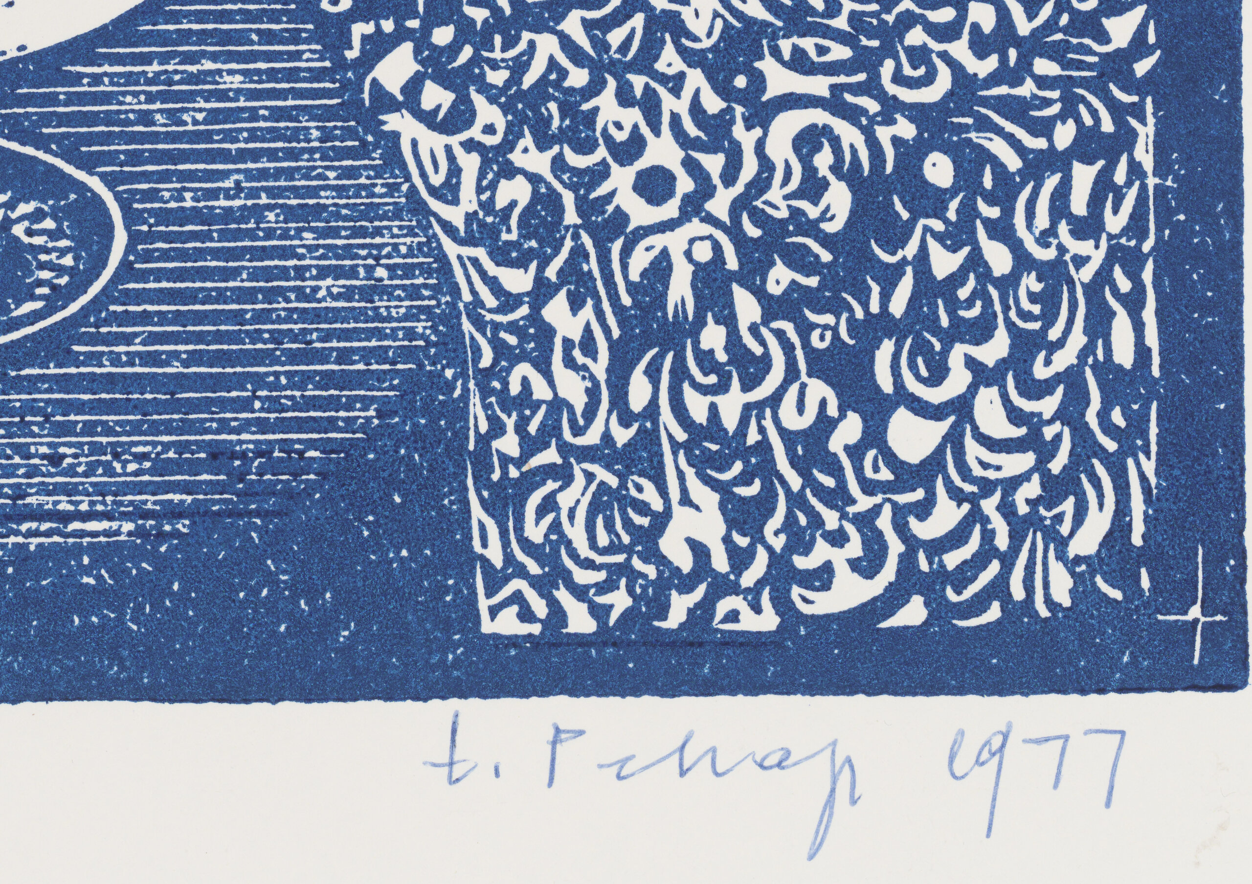 Erich Pehap “Natüürmort sinisega” 1977. 32 x 27,7 cm