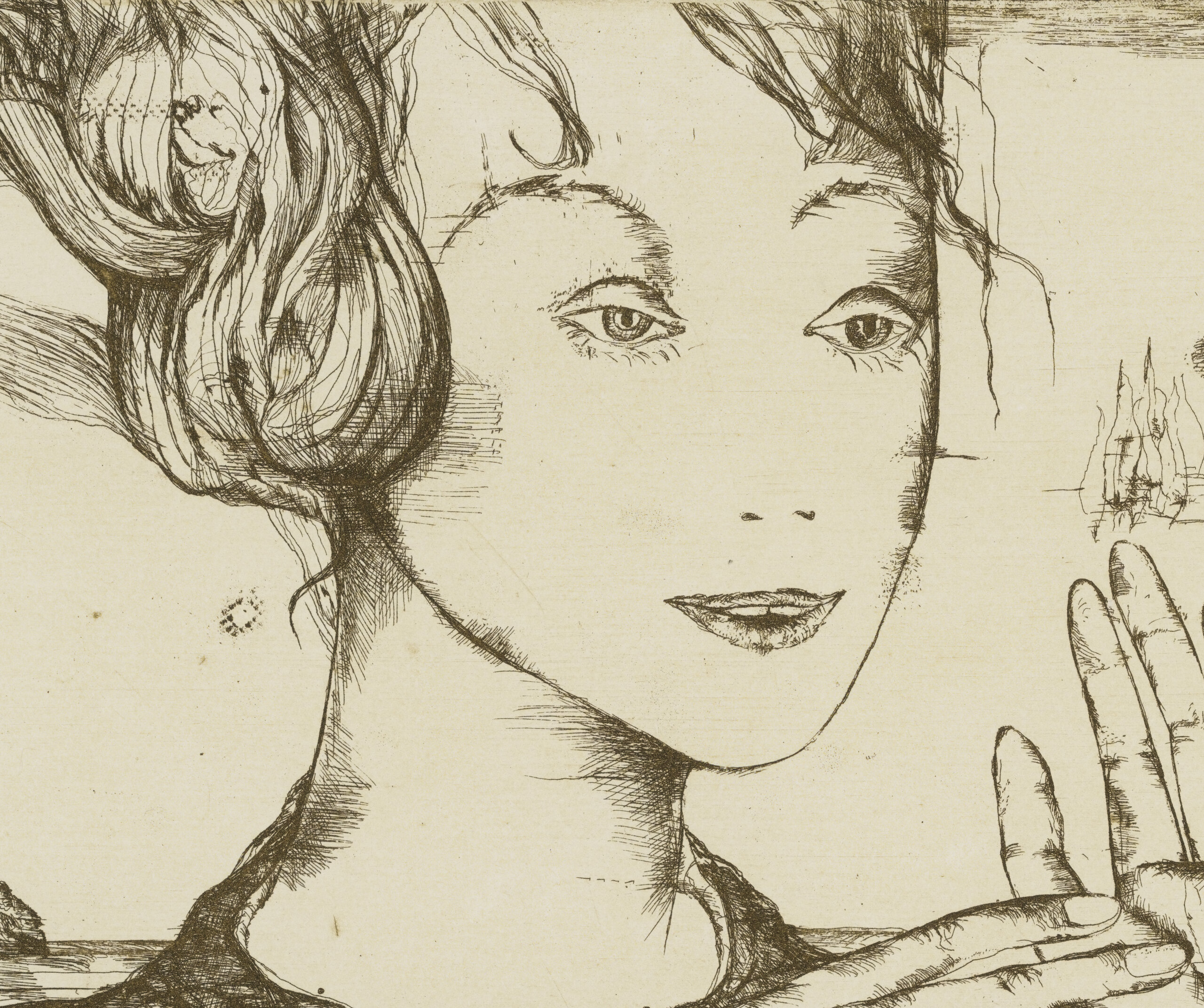 Marju Mutsu “Noor tüdruk” 1972. 18,9 x 27,6 cm.