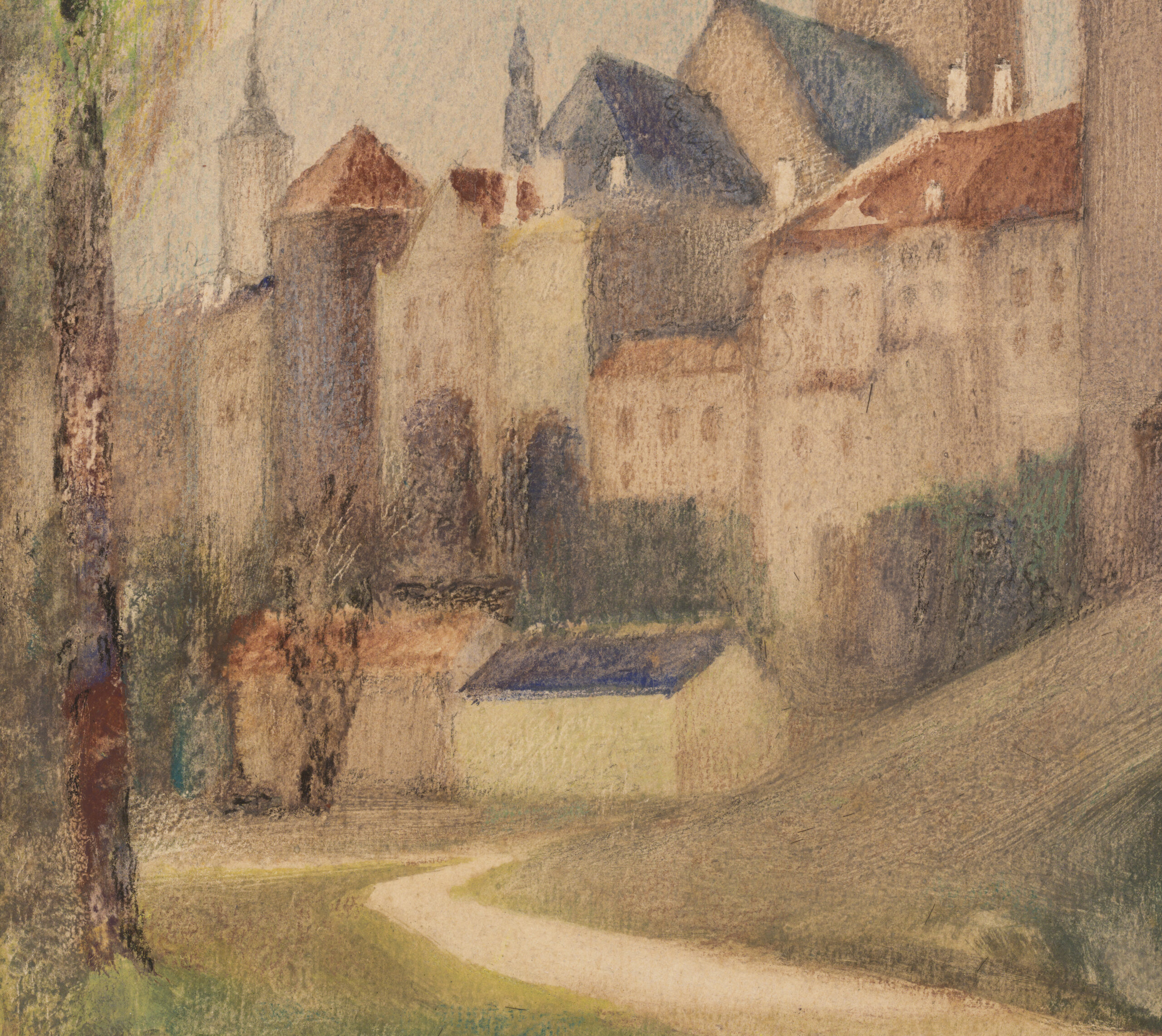 Ants Murakin “Tallinna vaade Olevistega”, 1930-ndad. 31 x 22,4 cm.