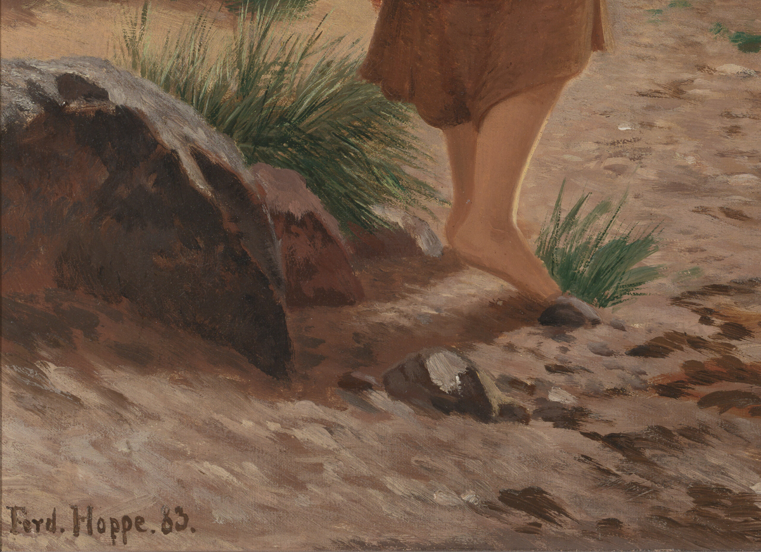 Ferdinand Hoppe “Loojuva päikese kullas”, 1883. 58,5 x 42,5 cm.