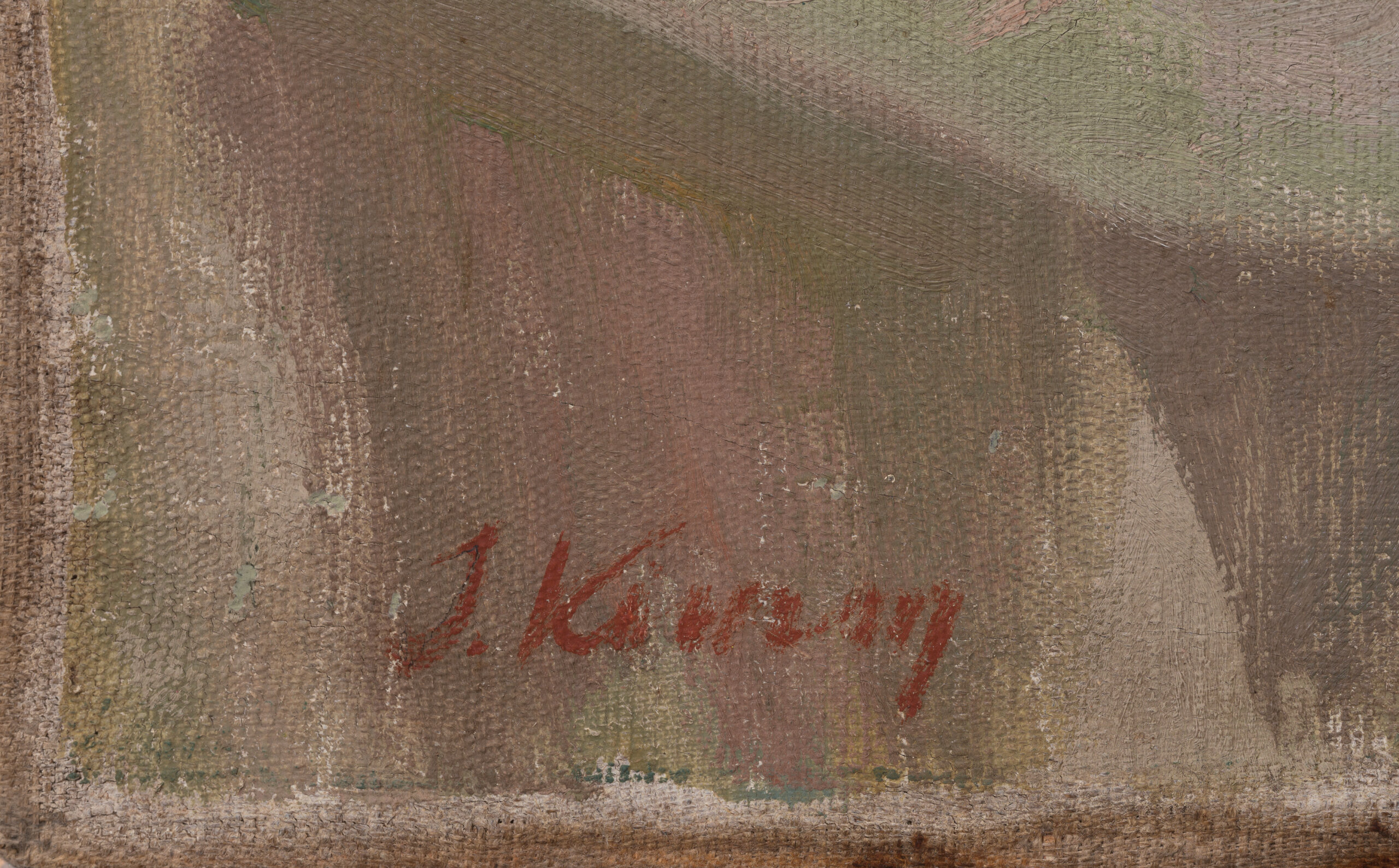 Ilmar Kimm “Interjöör aknavaatega”, 1950ndad. 81,5 x 65,4 cm.