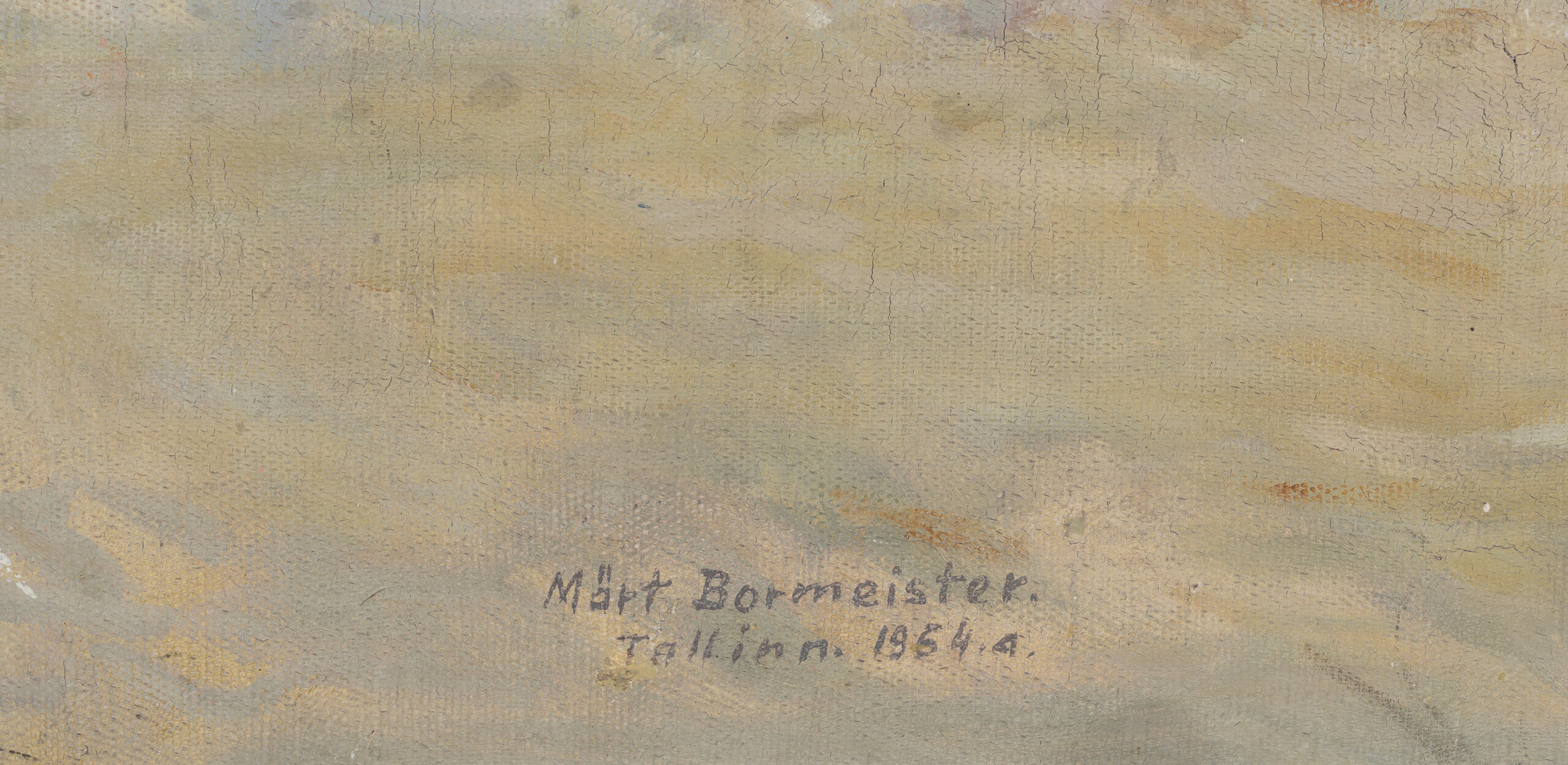 Märt Bormeister “Tornide väljak”, 1954. 88 x 145 cm.