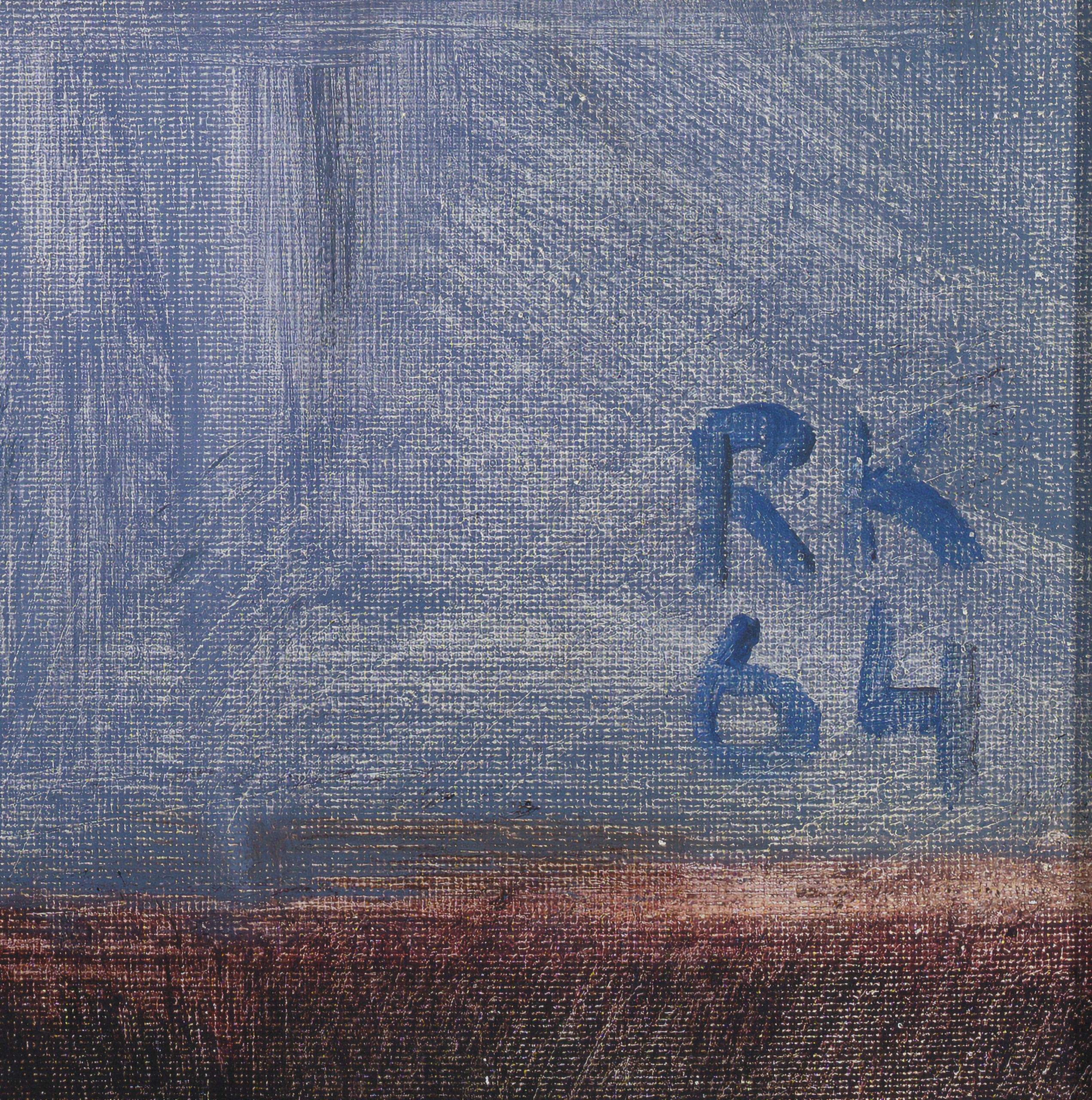 Raivo Korstnik “Akt sinise maja taustal”, 1964. 49,5 x 35,2 cm.