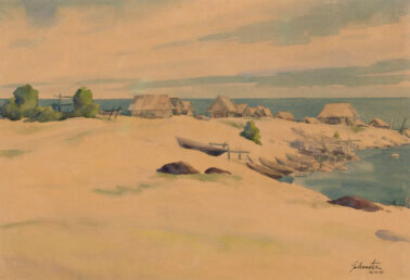 Gustav Mootse “Prangli saare rand”, 1935. Ava 33 x 48 cm.