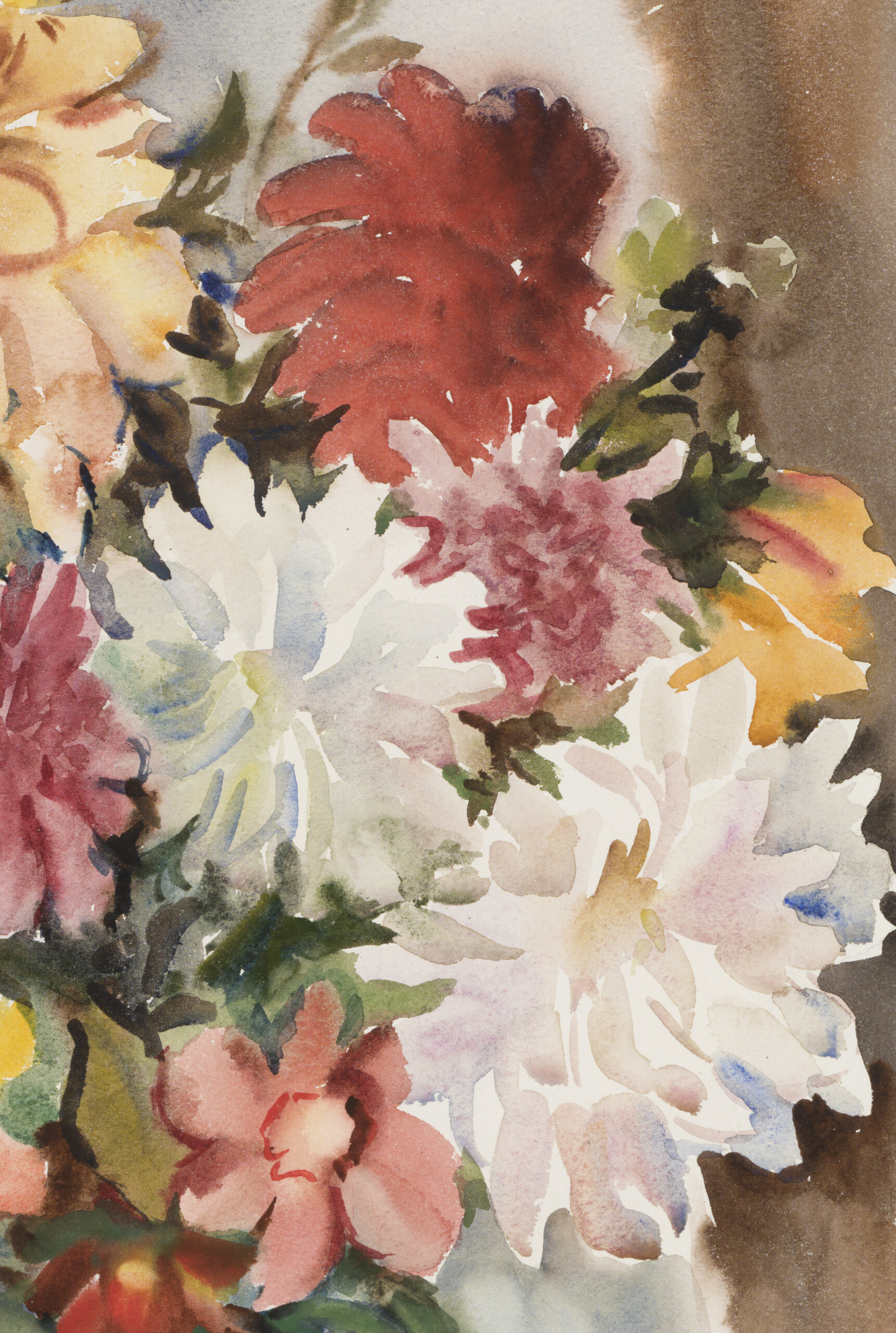 Lydia Mei “Sügislilled Meisseni vaasis”, 1964. Ava 52,7 x 38,6 cm.