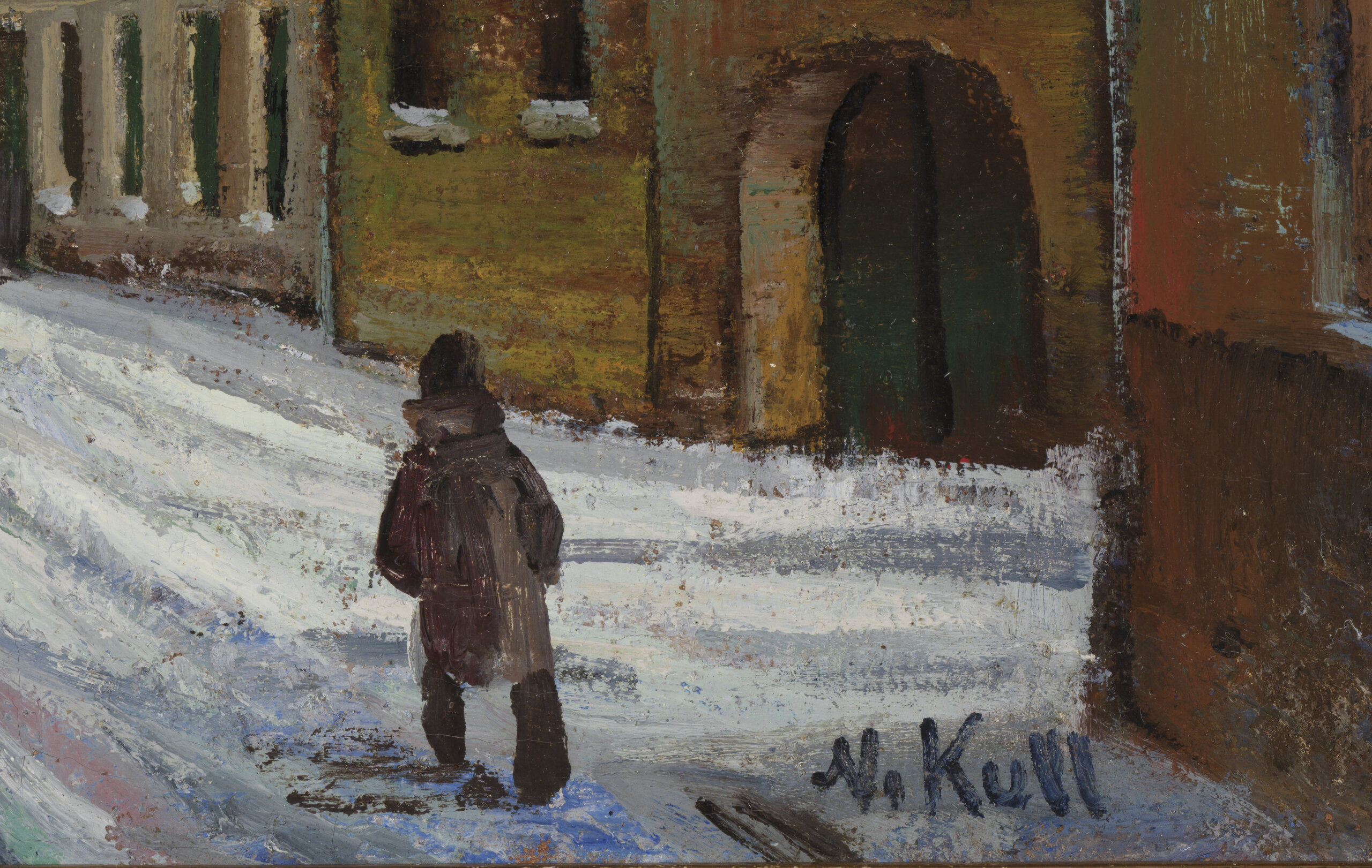 Nikolai Kull “Talvine Tallinn”, 1930-ndate lõpp. 36 x 48 cm.