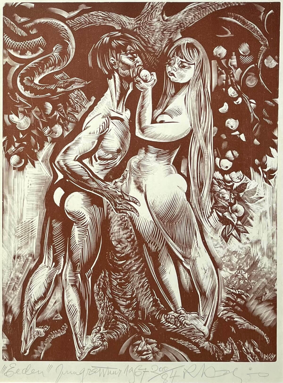 Edgar Valter “Aadam ja Eeva”, 1965. Eesti kunsti oksjonid