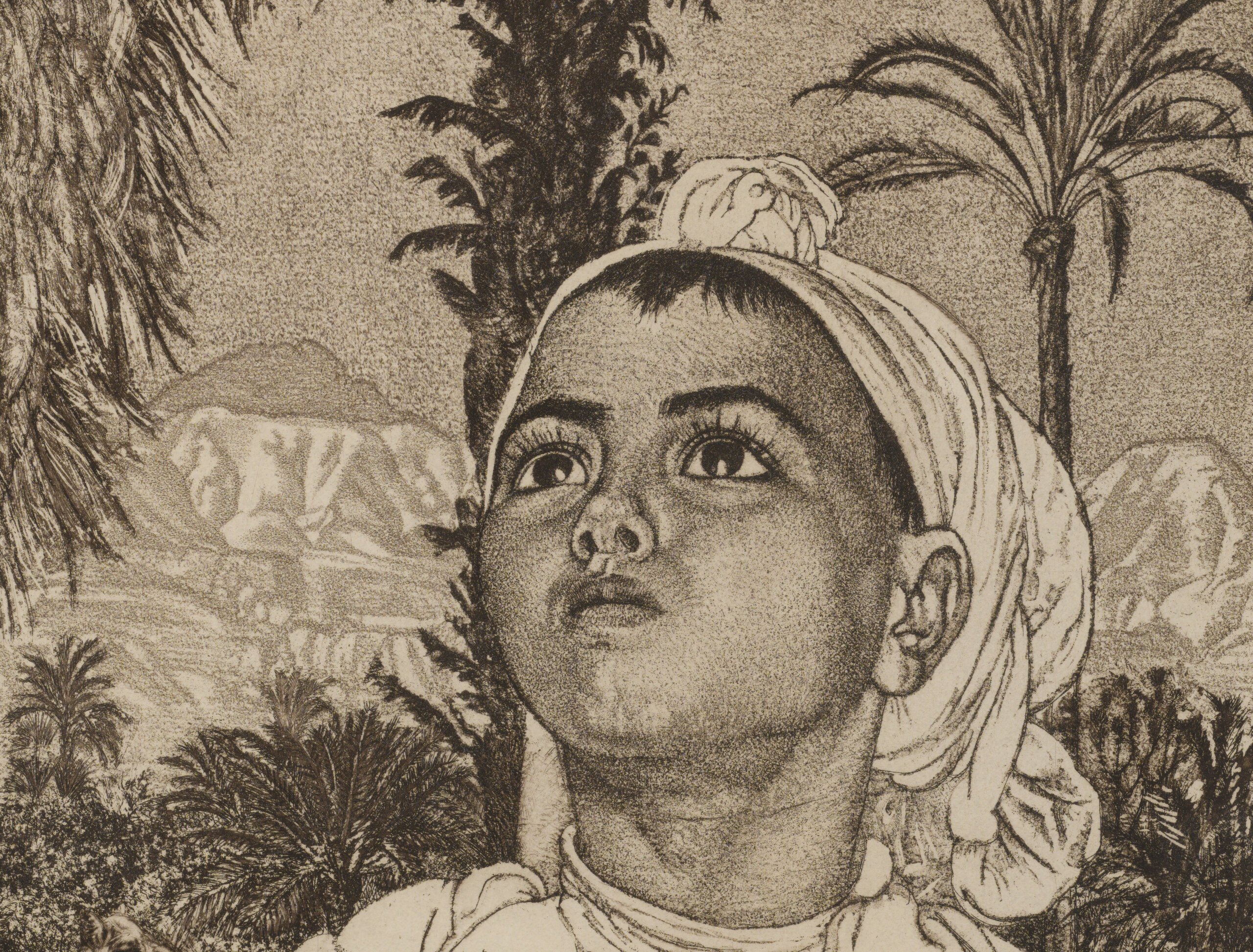 Eduard Wiiralt “Berberi tüdruk kaameliga”, 1940. 48,5 x 39,5 cm.