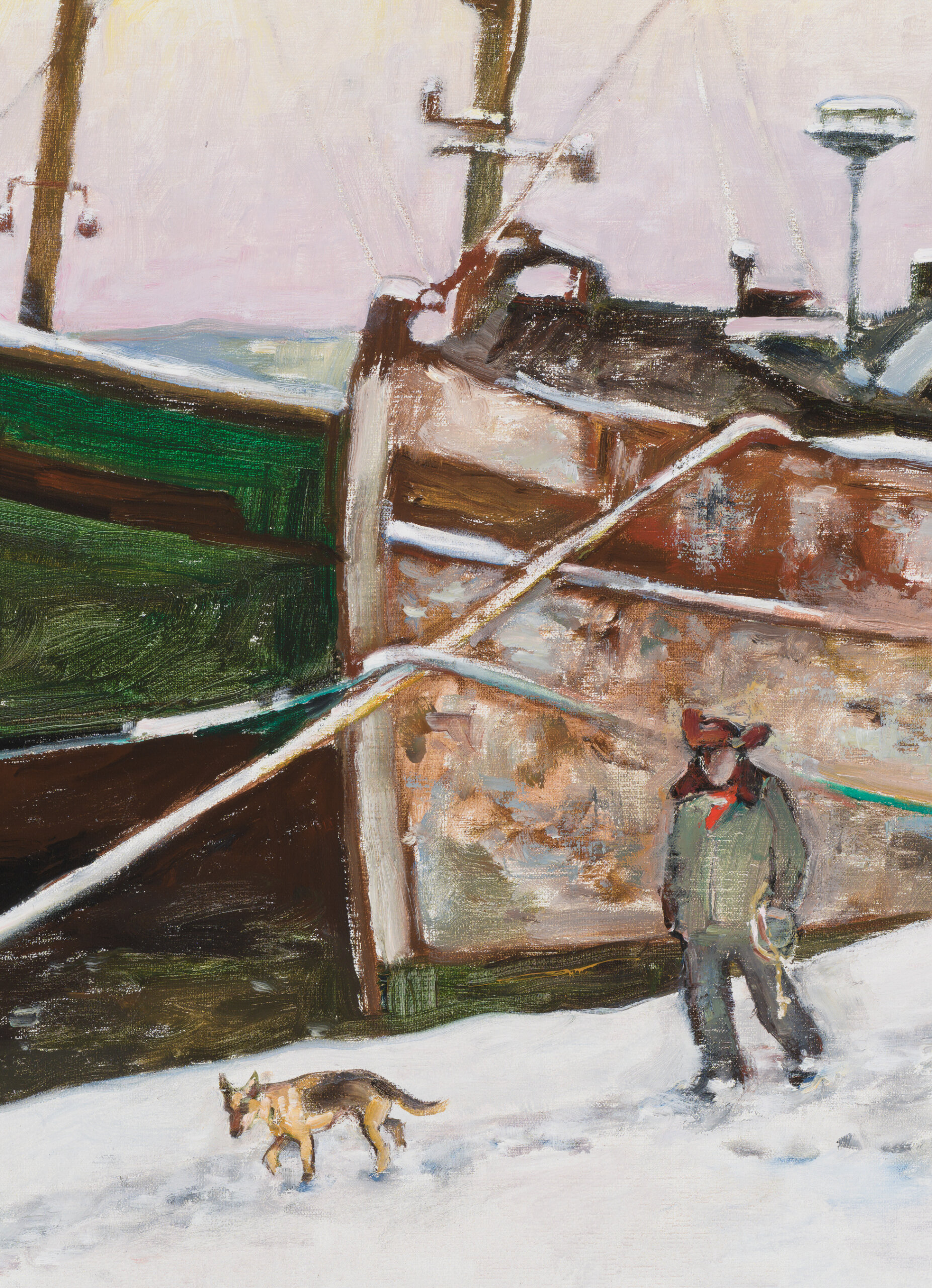 Hugo Lepik “Talvine sadam”, 1950-ndad. 75 x 101 cm.