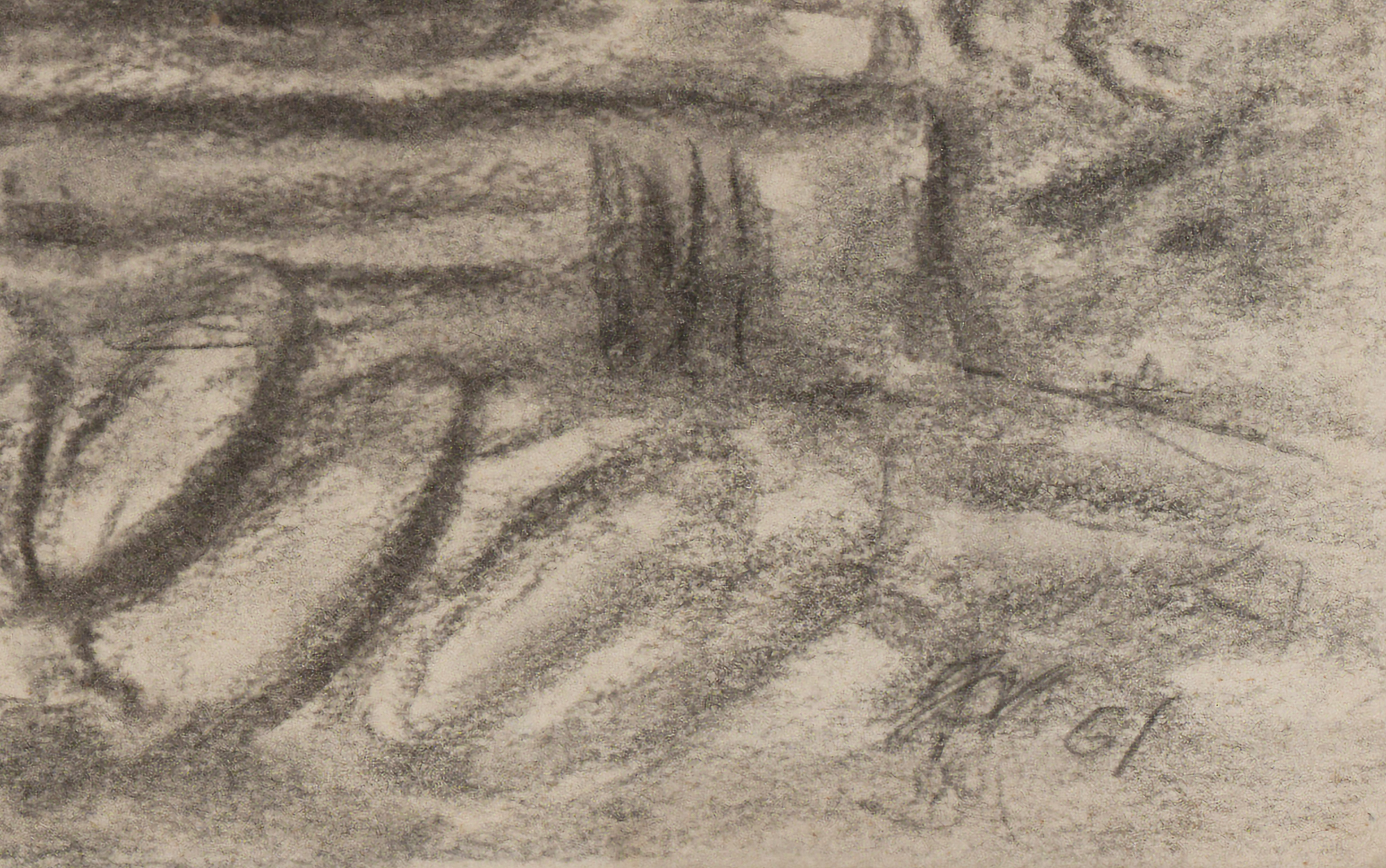 Johannes Võerahansu “Kalurid rannal”, 1961. Km 40,5 x 57,8 cm.