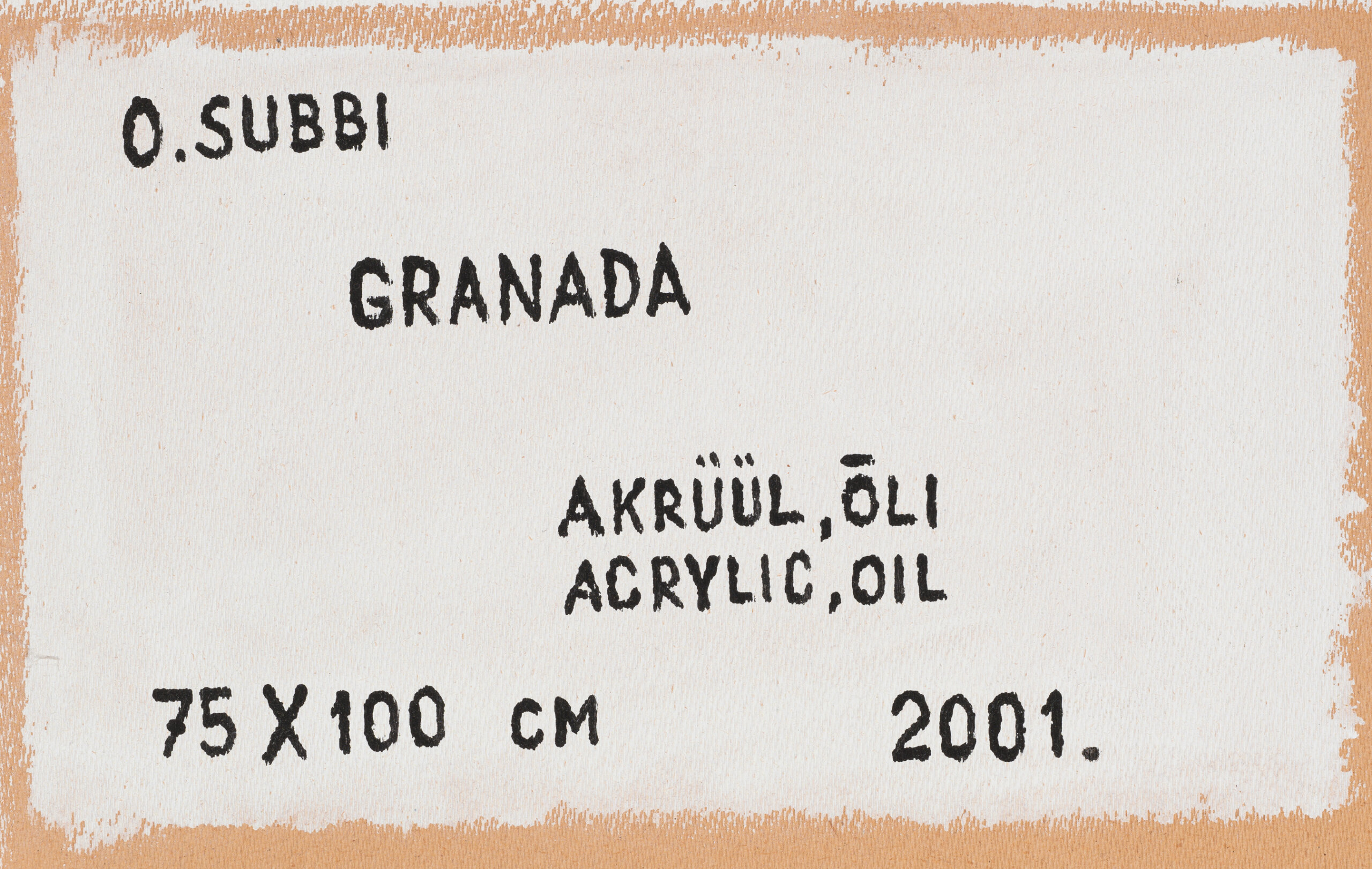 Olev Subbi “Granada”, 2001. 75 x 100 cm.