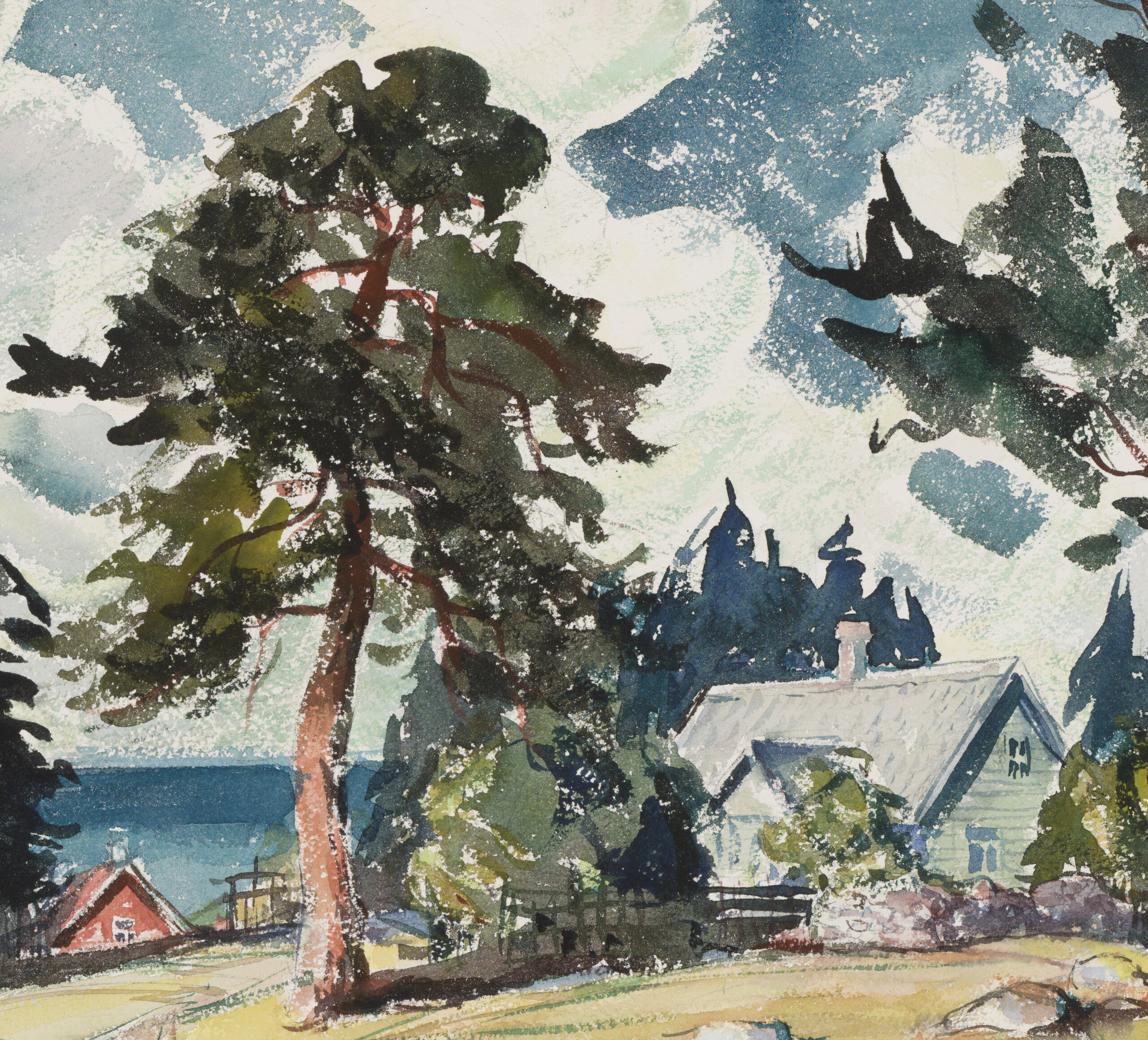 Richard Uutmaa “Altja rannaküla”, 1967. 53 x 73 cm.