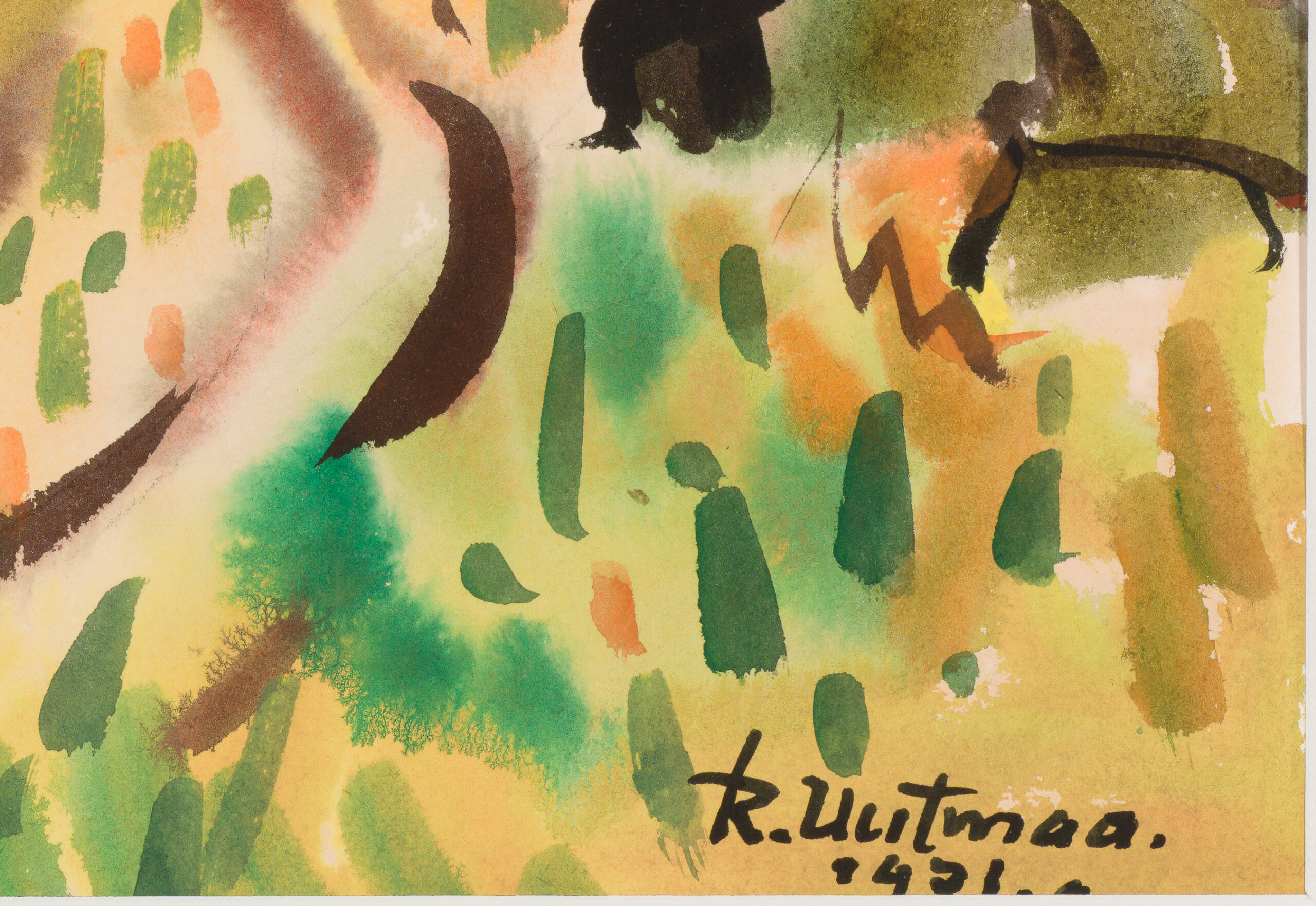 Richard Uutmaa “Rannamaastik”, 1971. 34 x 48,5 cm.