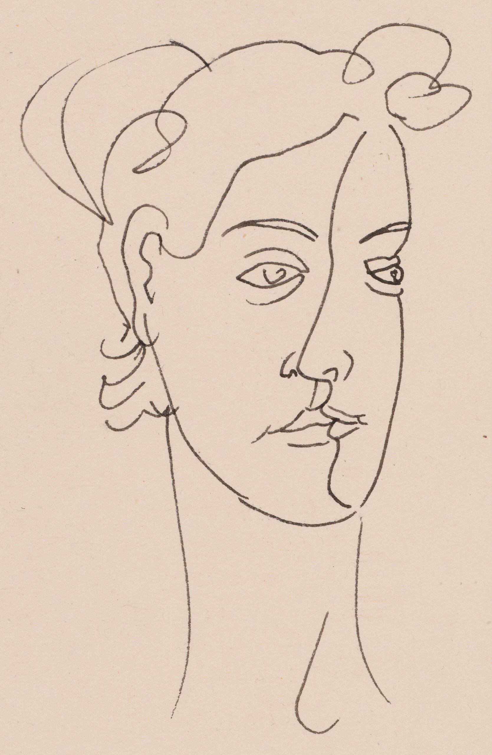 Ülo Sooster “Peegeldus (Suudlus)”, 1958. Ava 16,5 x 11,5 cm.