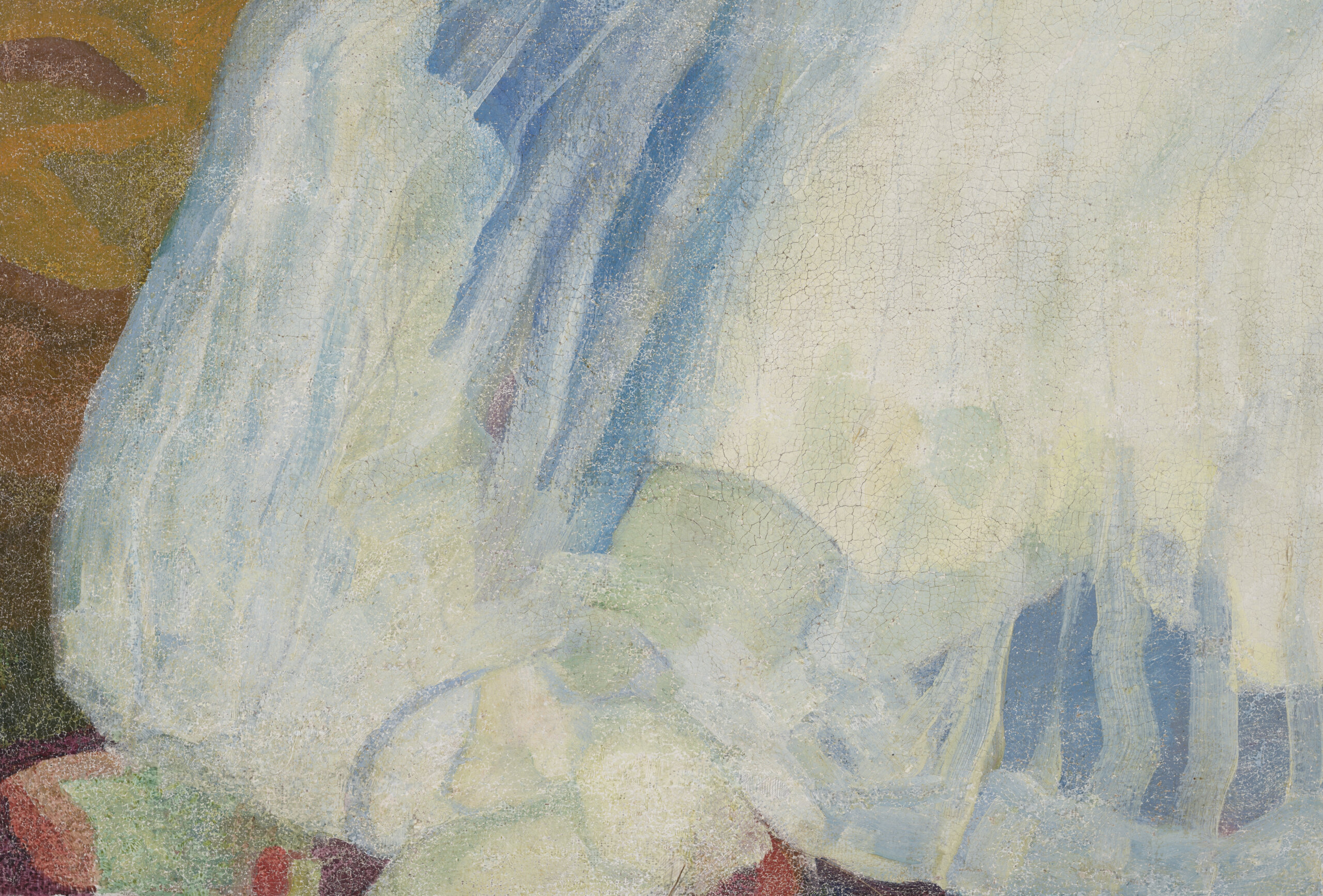 Voldemar Kangro-Pool “Tütarlaps kummipuu taustal”, 1918. 117 x 96 cm.