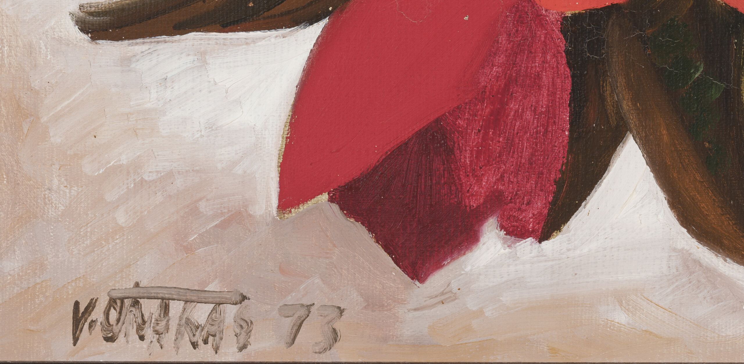 Valdur Ohakas “Punased tulbid”, 1973. 50 x 70 cm.