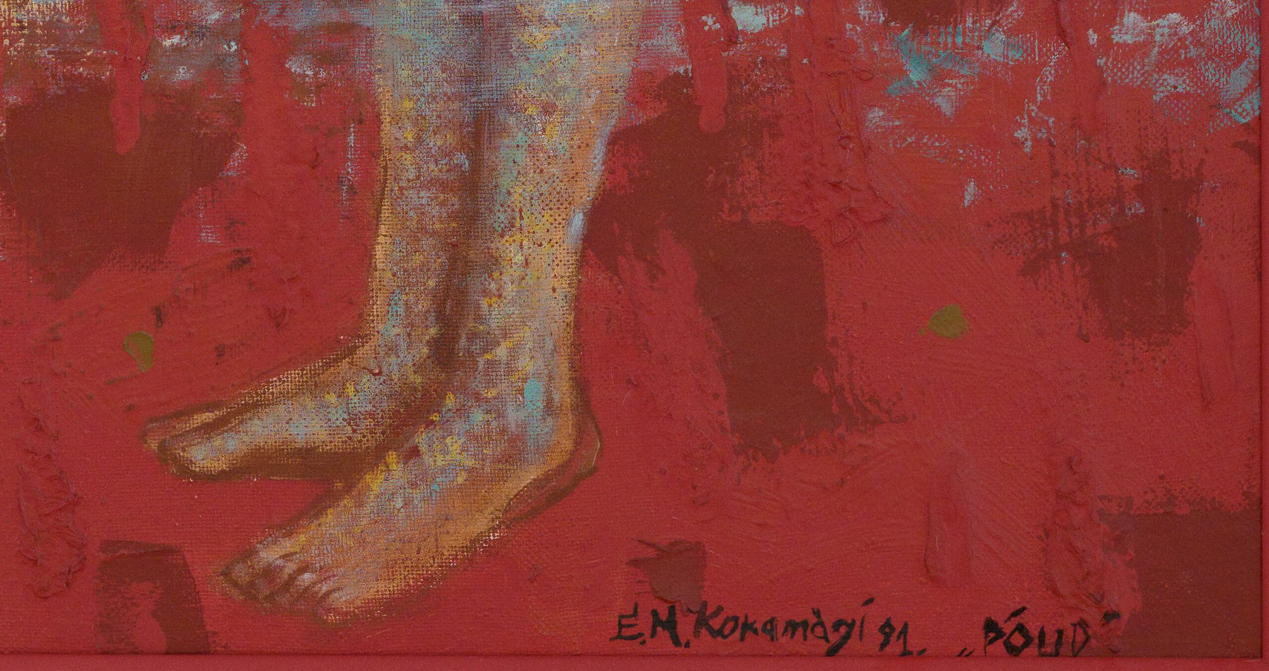 Epp Maria Kokamägi “Põud”, 1991. 130 x 130 cm.