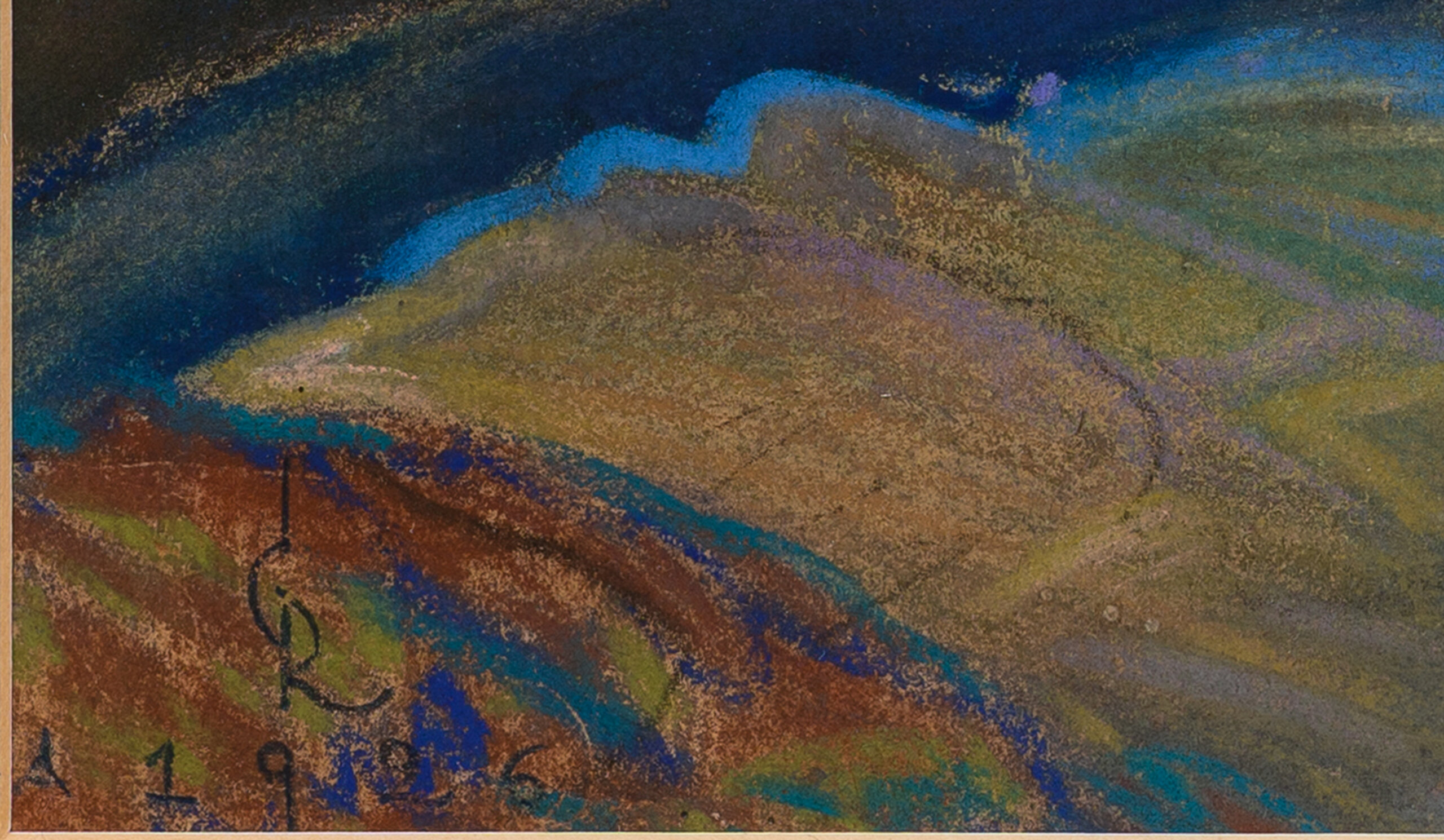 Günther Reindorff “Rannamaastik kõvera männiga”, 1926. Km 38 x 48 cm.