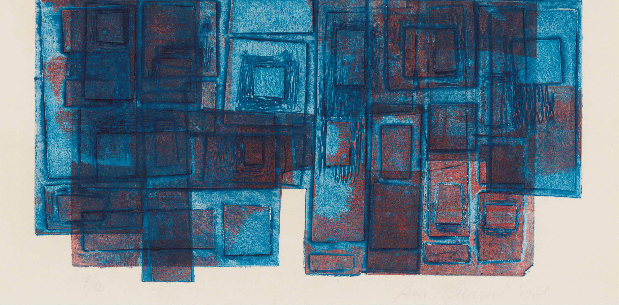 Avo Keerend “Kompositsioon sinisega”, 1968. 51 x 35 cm.