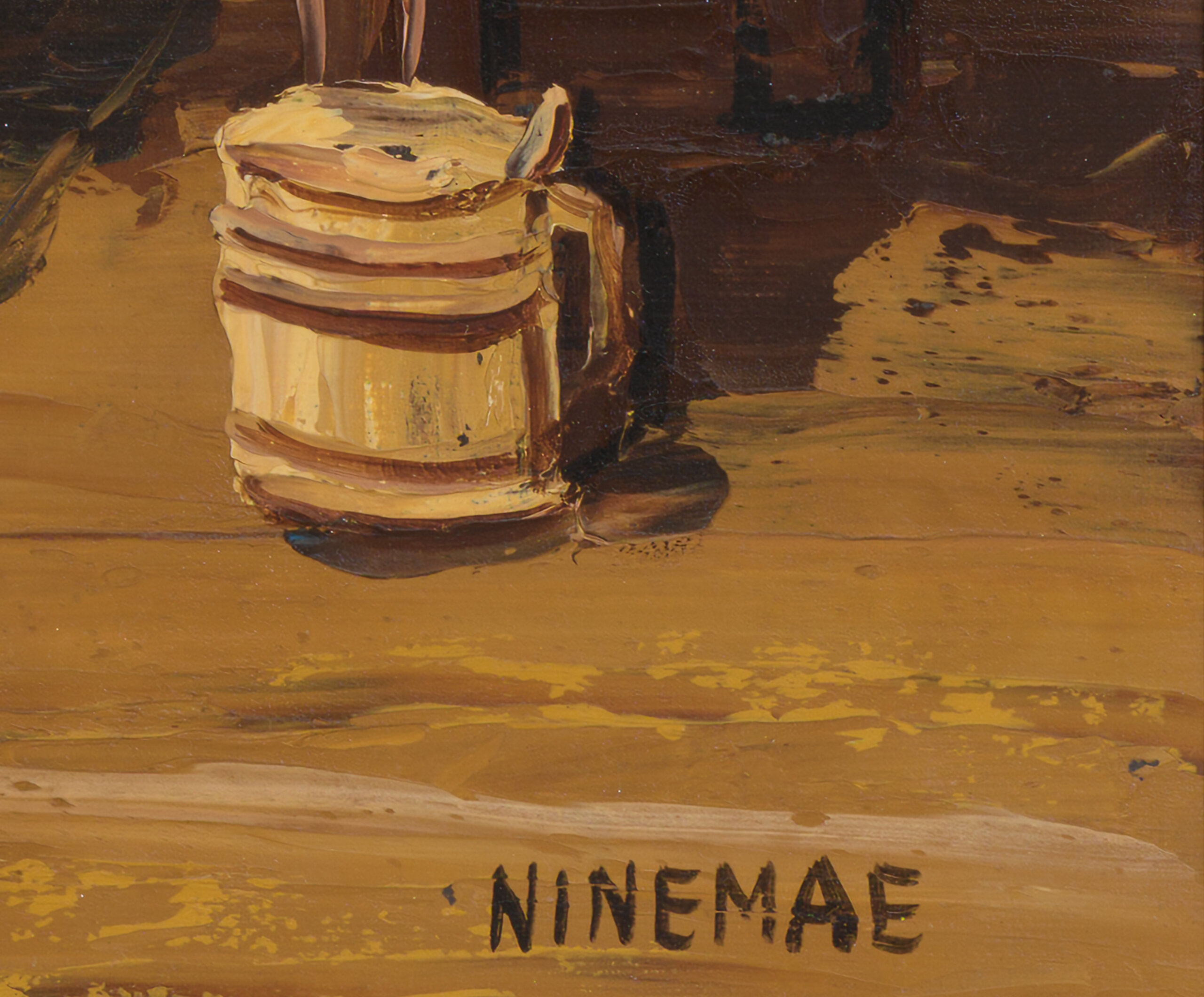 Boris Ninemäe “Rahvapidu”, 70 x 120 cm. 1960ndad.