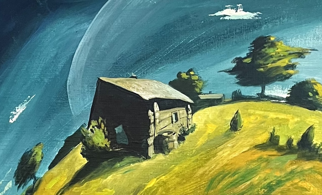 Edgar Valter “Kodu maailma äärel”, 1975. 52 x 72 cm.