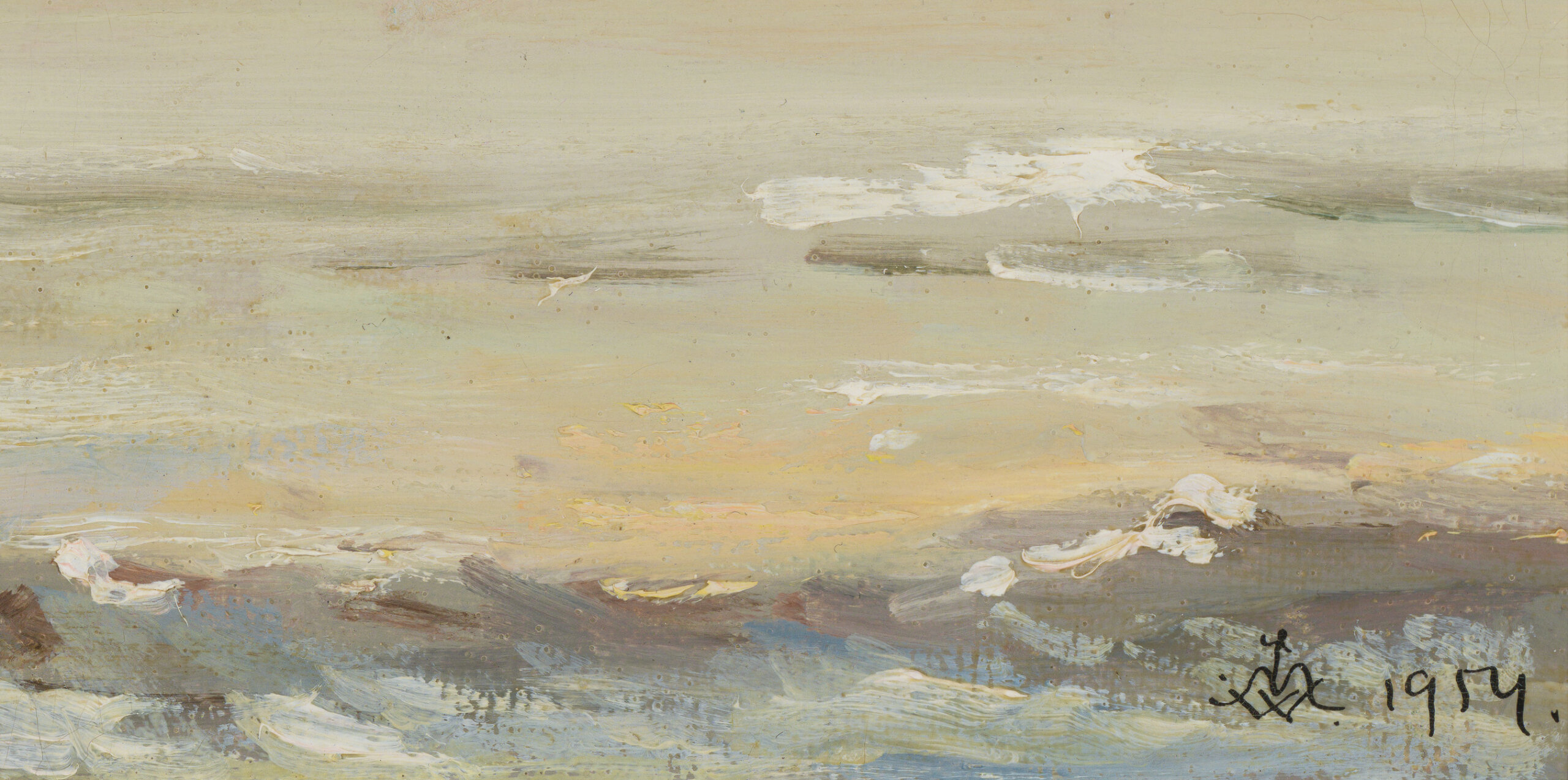 Edgar Valter “Õhtune meri“, 1954. 17,5 x 25 cm.