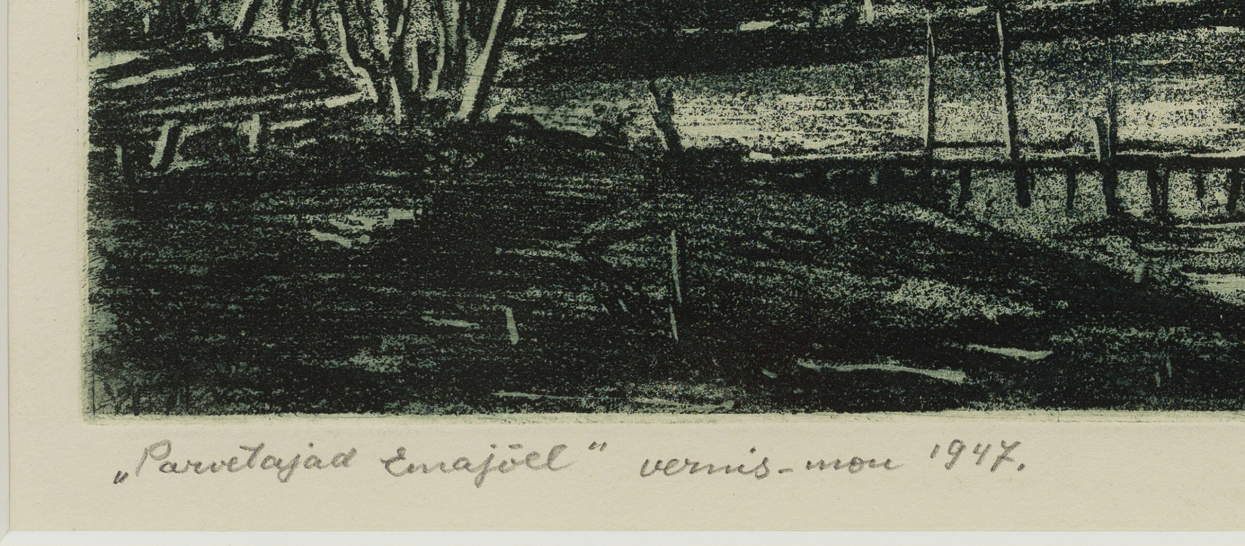 Ernst Tiido “Parvetajad Emajõel”, 1947. 24,5 x 35 cm.