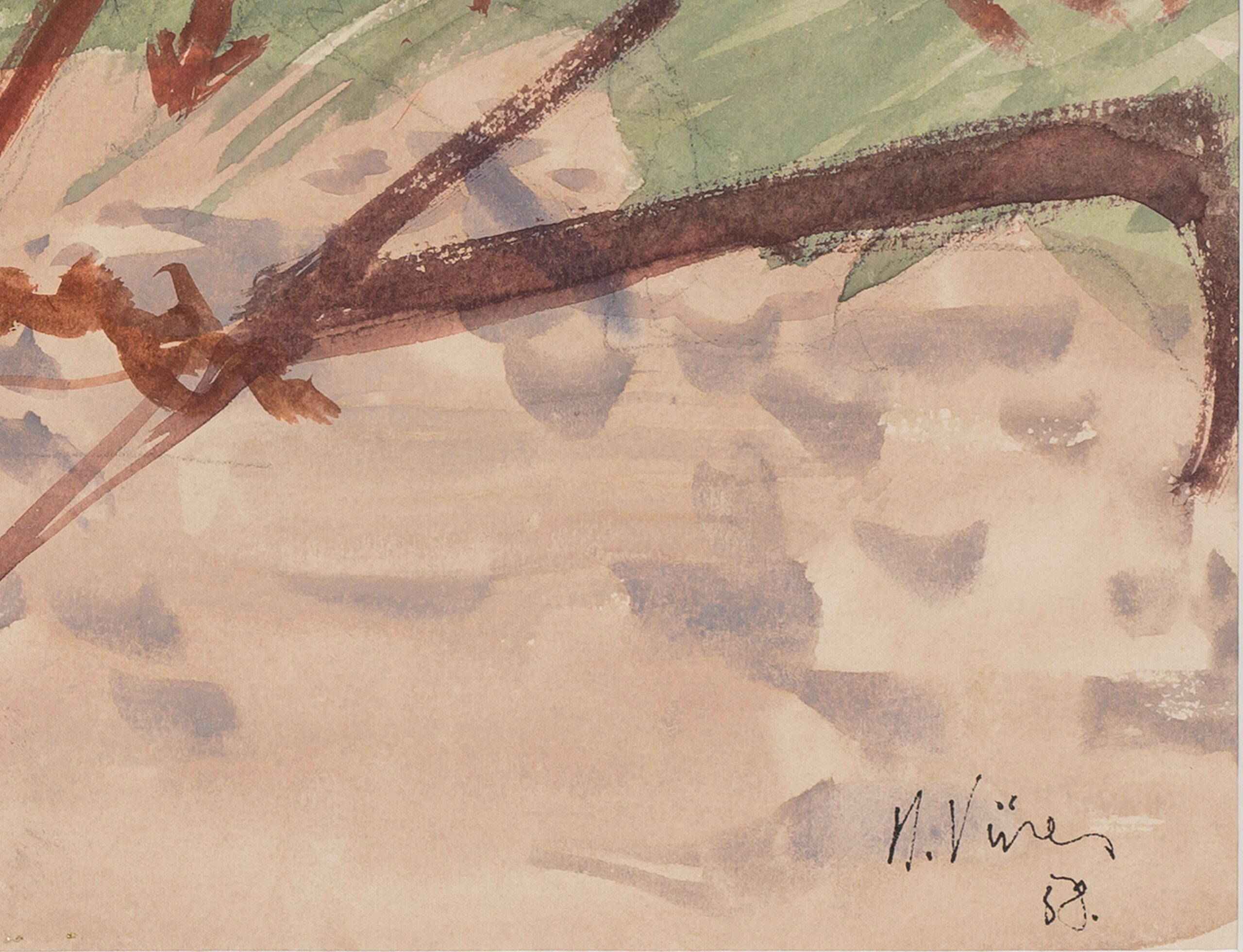 Heldur Viires “Rand”, 1958. Km 38 x 53 cm.