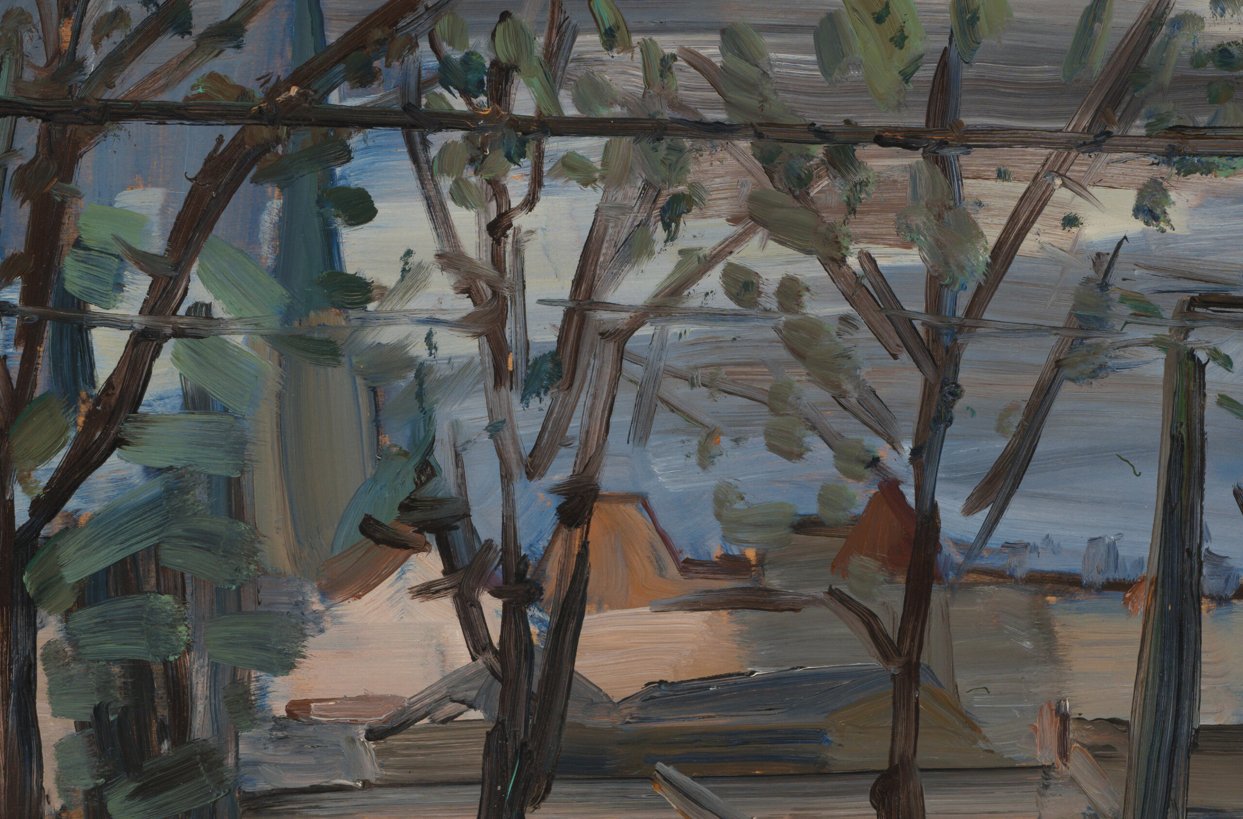 Henn Roode “Tallinna vaade (Põhja puiestee)”, 1960. 36 x 54,5 cm.