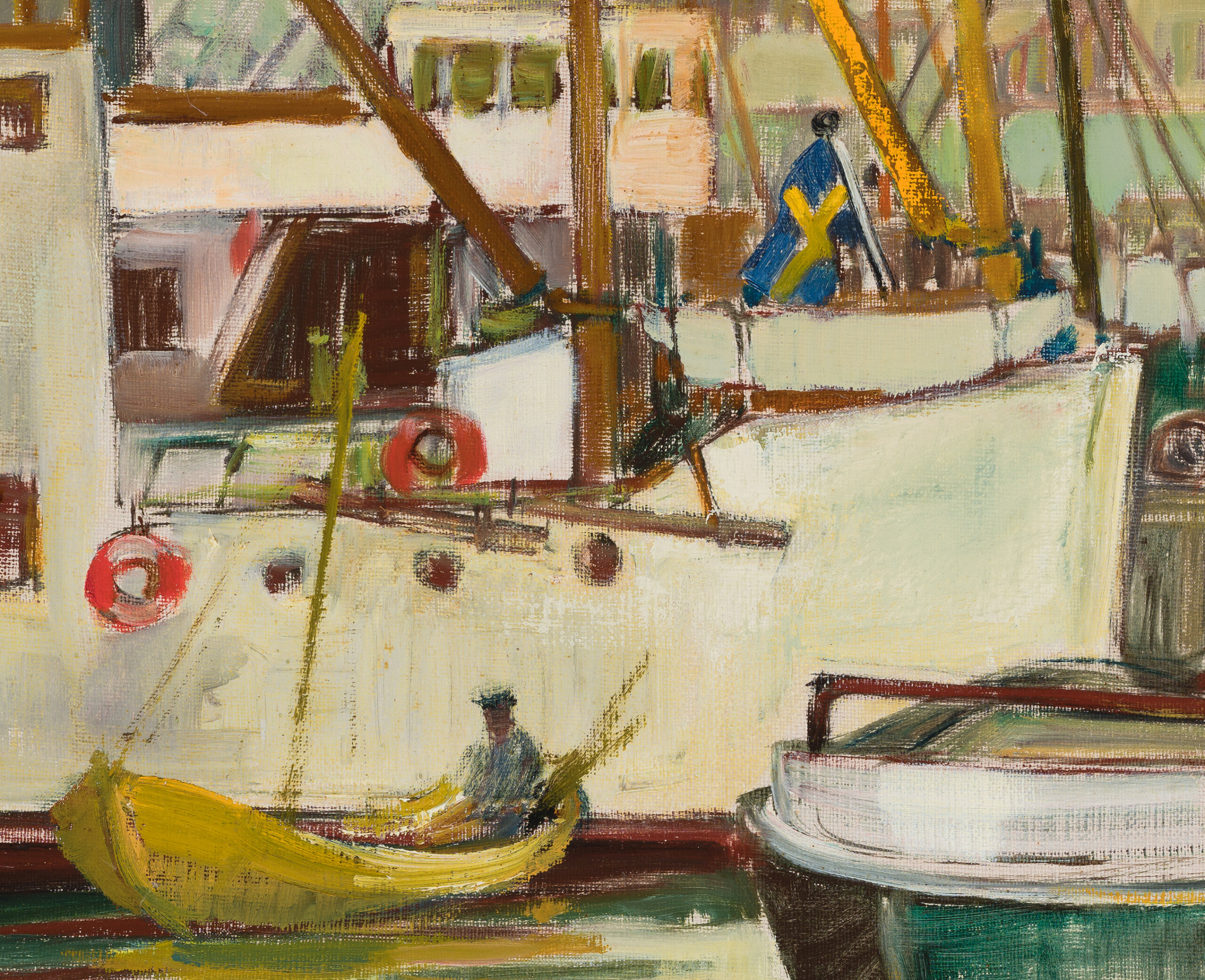 Hugo Lepik “Suvine sadamavaade”, 1956. 50 x 61 cm.