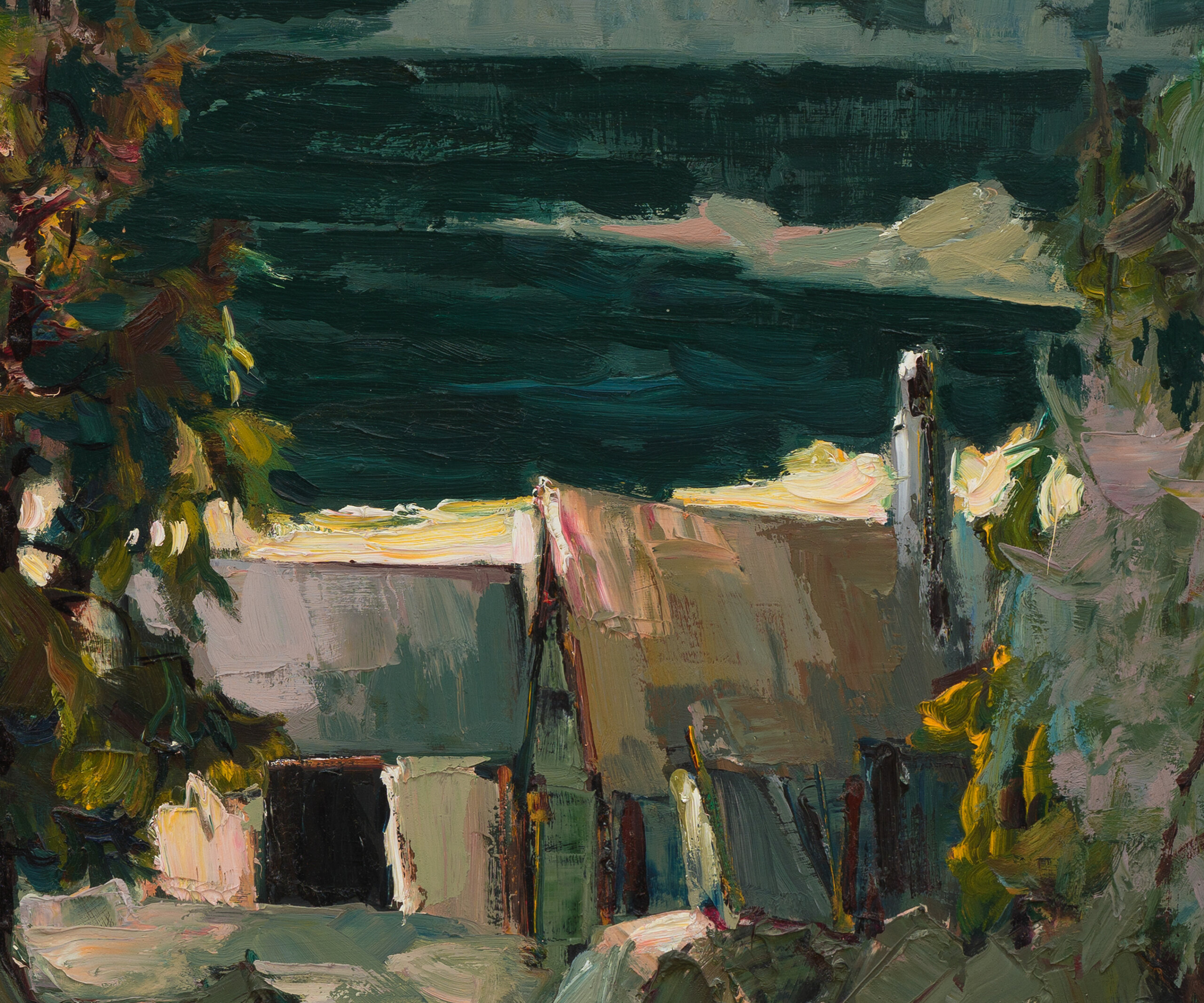 Joann Saarniit “Majake järve kaldal”, 1960. 51 x 66 cm.