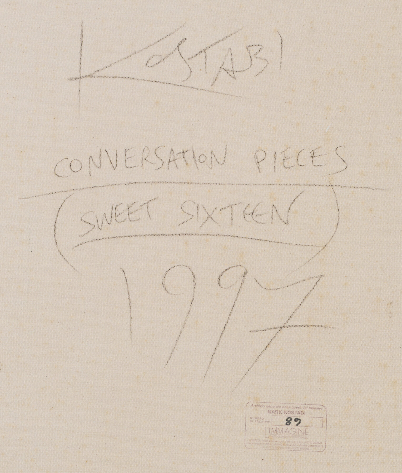 Kalev Mark Kostabi “Conversation pieces”, 1997. 101 x 75 cm.